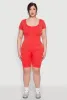 Plus Size Mineral Wash Biker Shorts sold by Rainbow