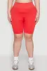 Plus Size Mineral Wash Biker Shorts sold by Rainbow