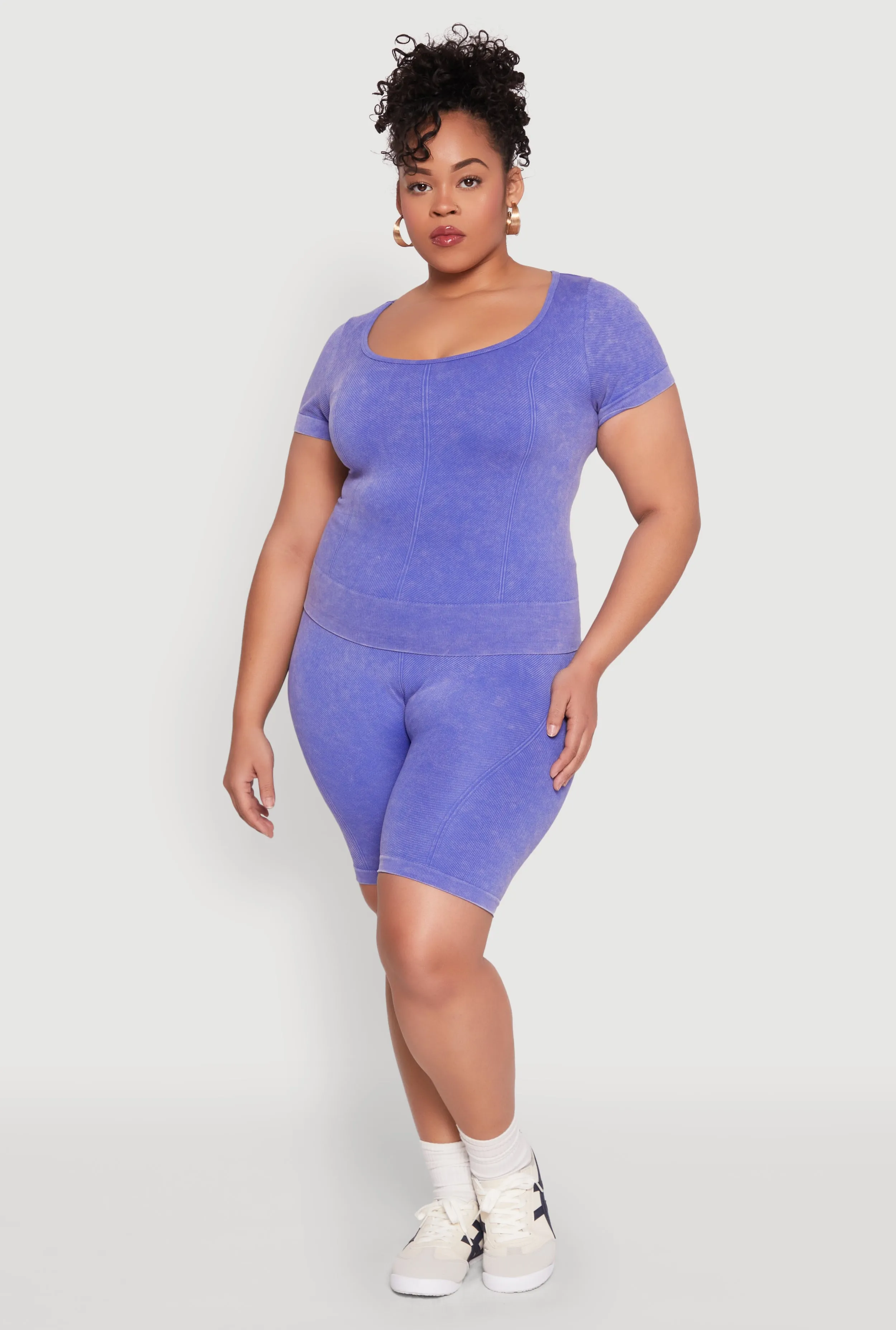 Plus Size Mineral Wash Scoop Neck Tee sold by Rainbow product image thumbnail 2