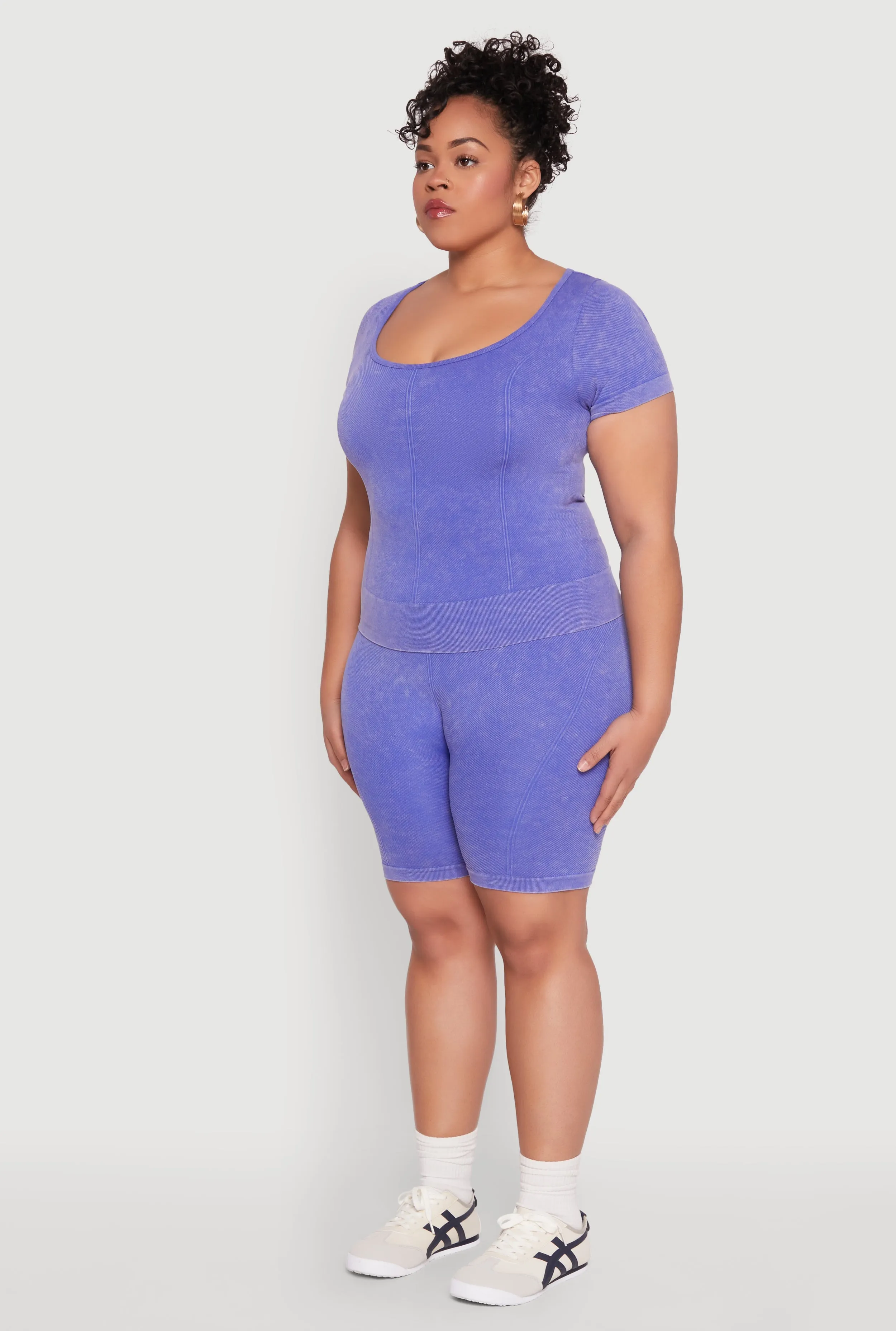 Plus Size Mineral Wash Scoop Neck Tee sold by Rainbow product image thumbnail 5