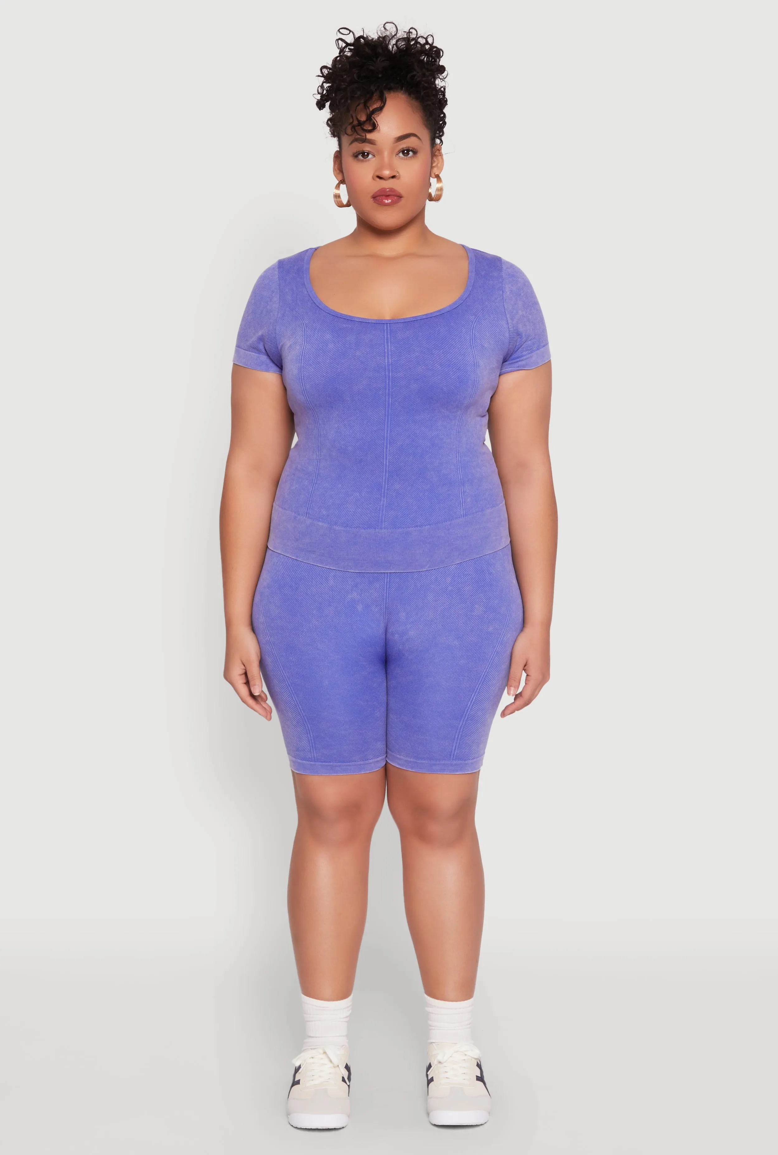Plus Size Mineral Wash Scoop Neck Tee sold by Rainbow product image thumbnail 3