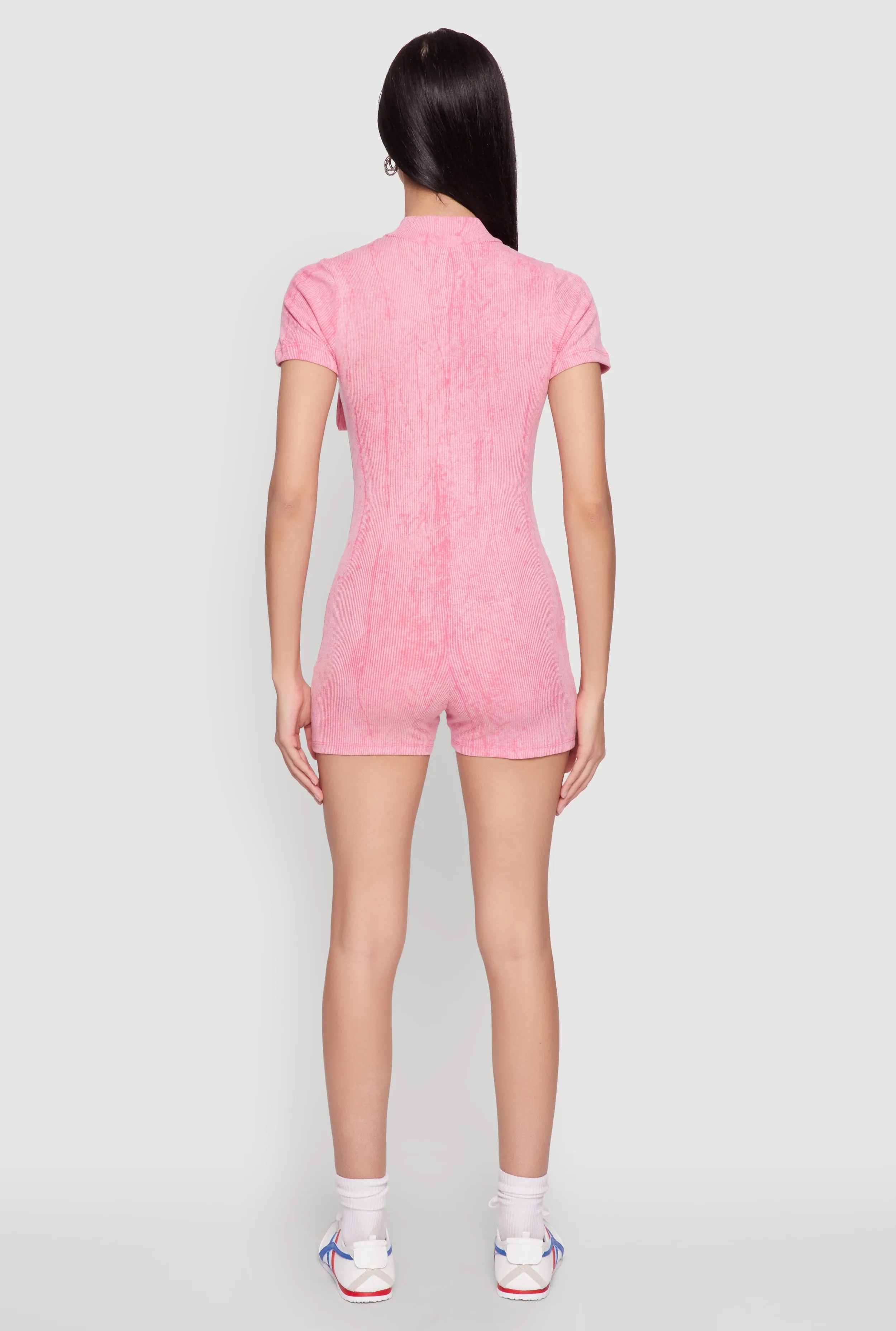 Mineral Wash Zip Front Romper sold by Rainbow product image thumbnail 5