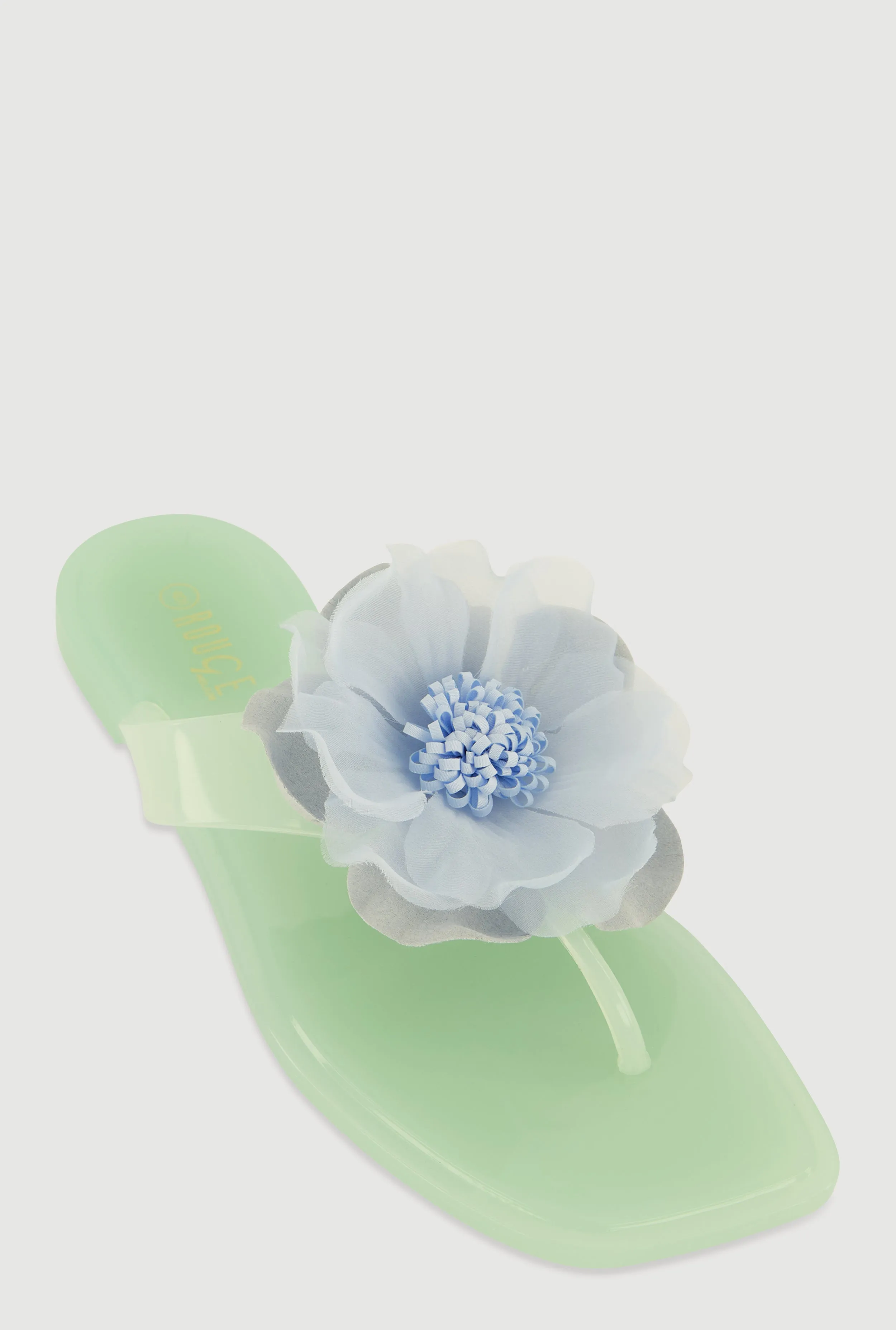 Flower Detail Jelly Thong Sandals sold by Rainbow
