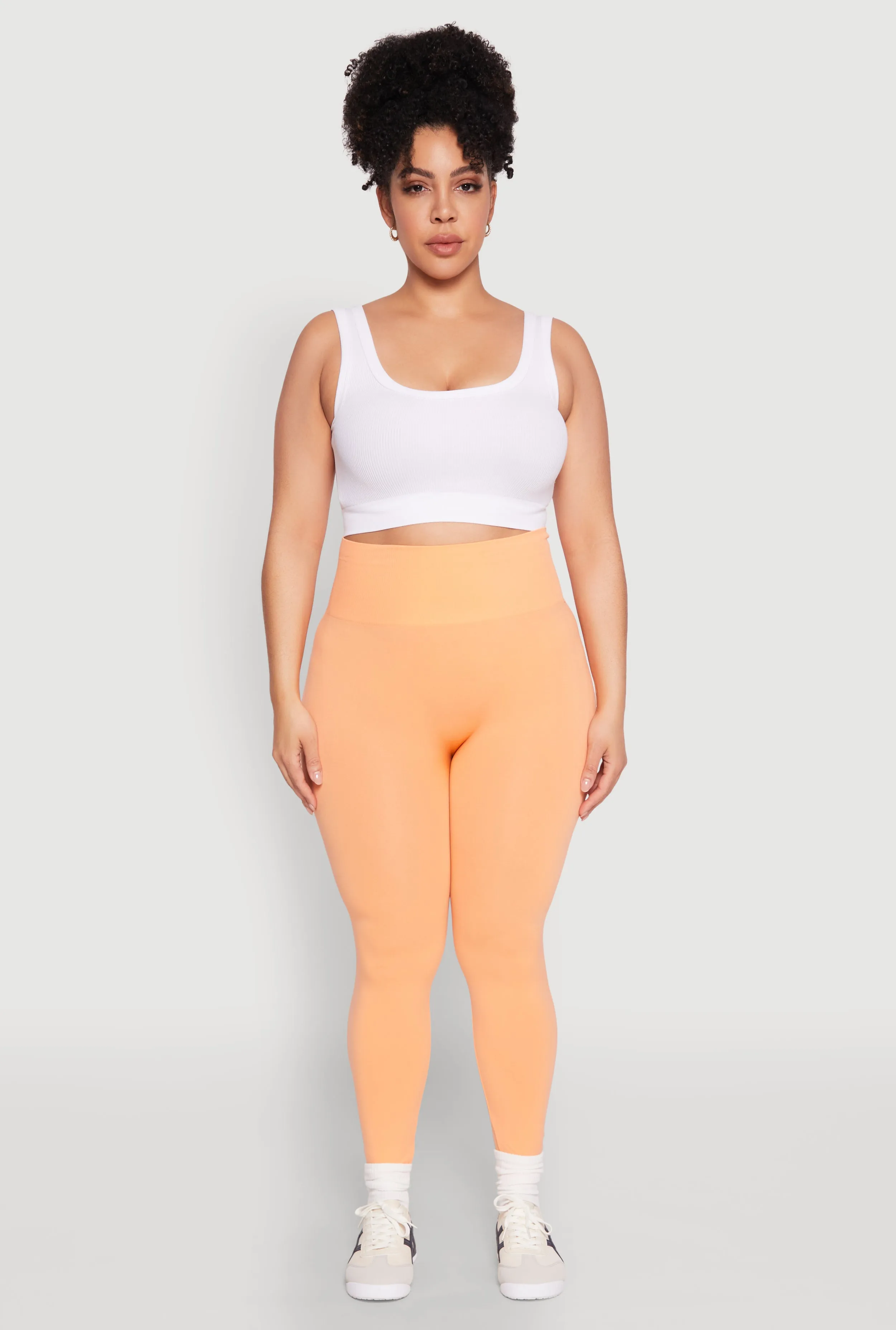 Plus Size High Waisted Seamless Leggings sold by Rainbow