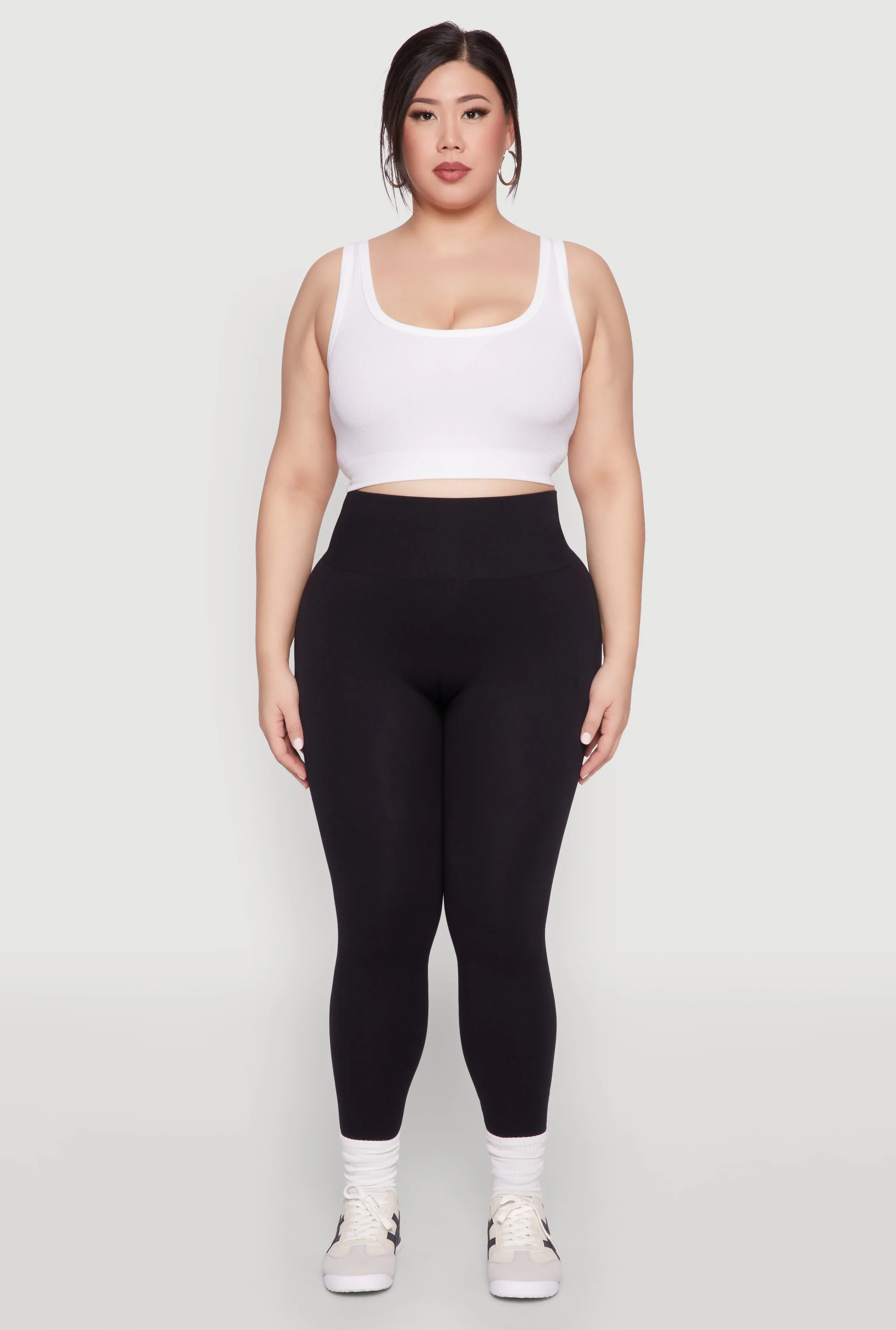 Plus Size High Waisted Seamless Leggings sold by Rainbow