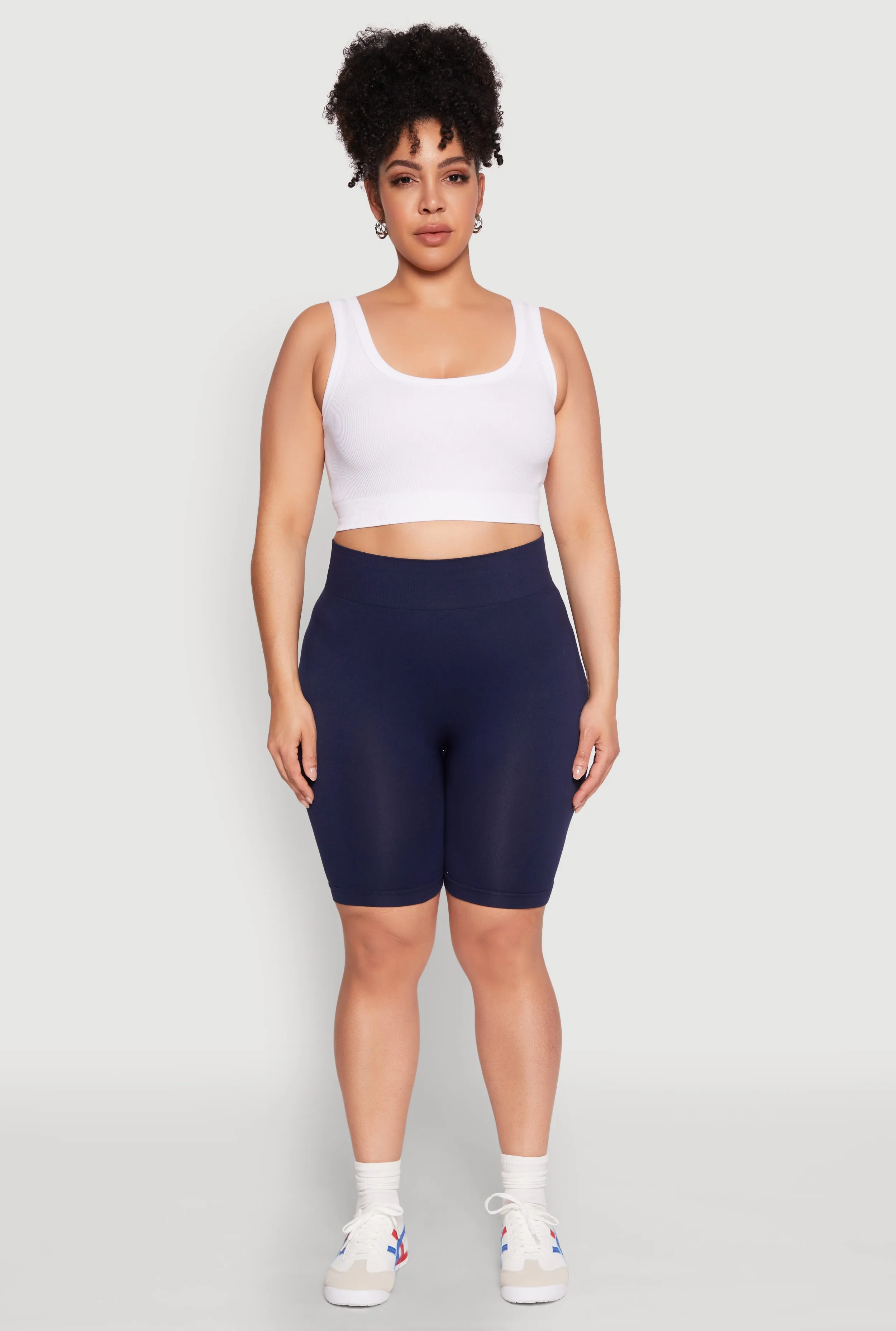 Plus Size High Waist Seamless Biker Shorts sold by Rainbow product image thumbnail 2