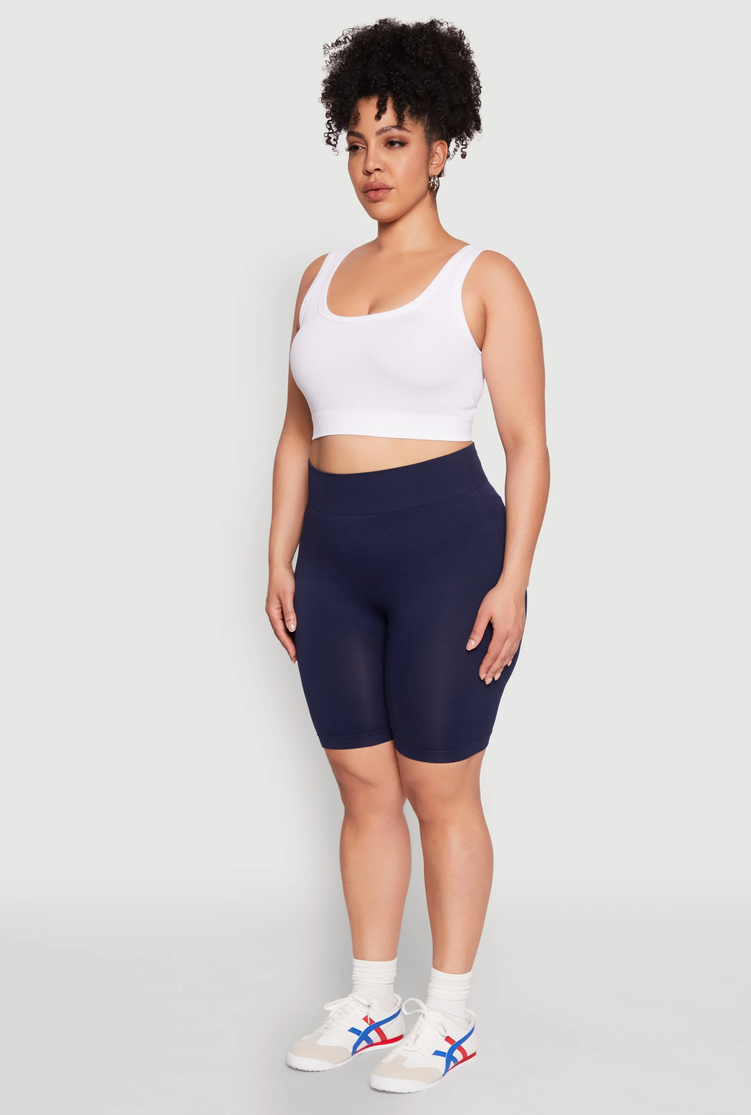 Plus Size High Waist Seamless Biker Shorts sold by Rainbow product image thumbnail 3