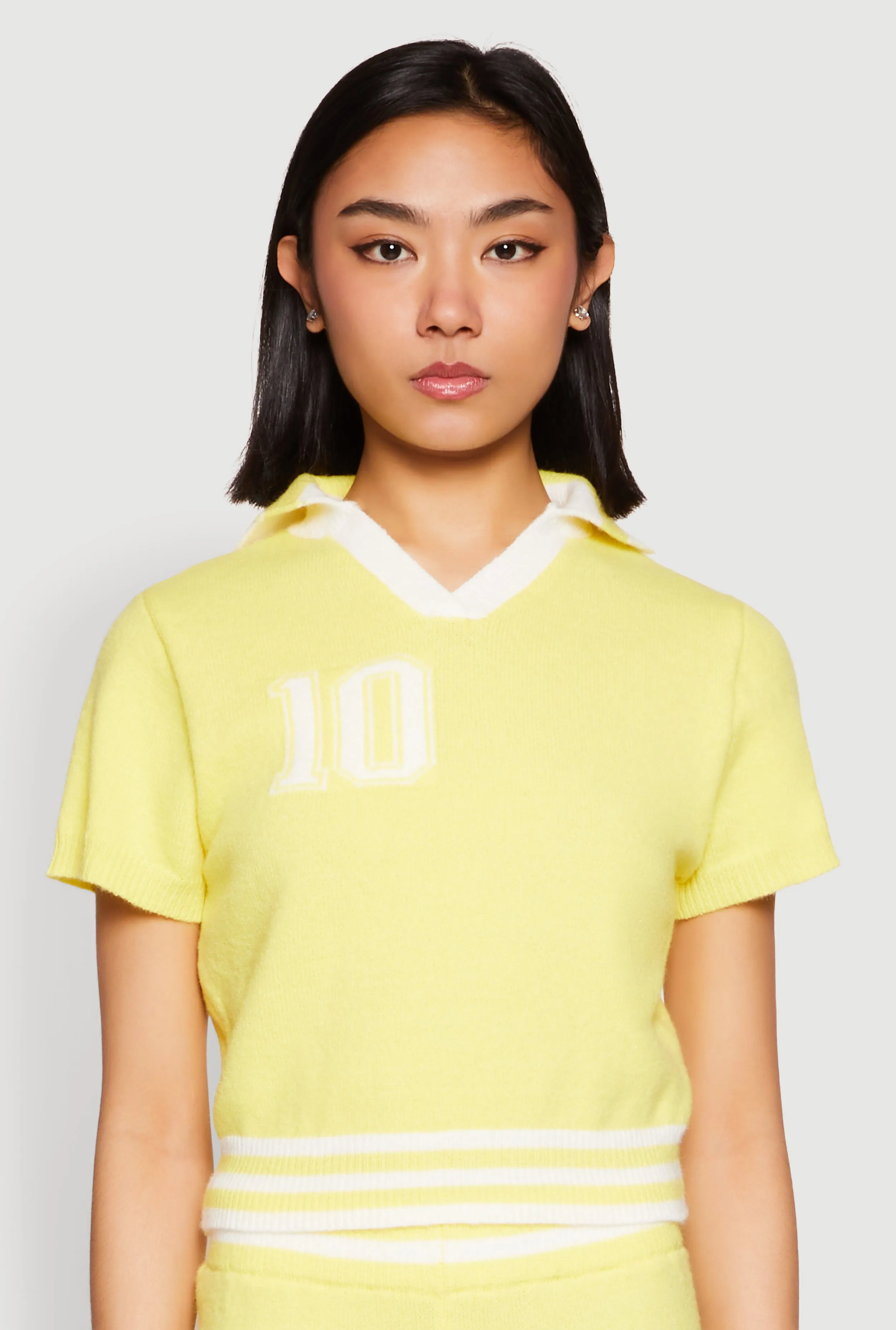 Daisy 10 Varsity Stripe Polo Shirt sold by Rainbow