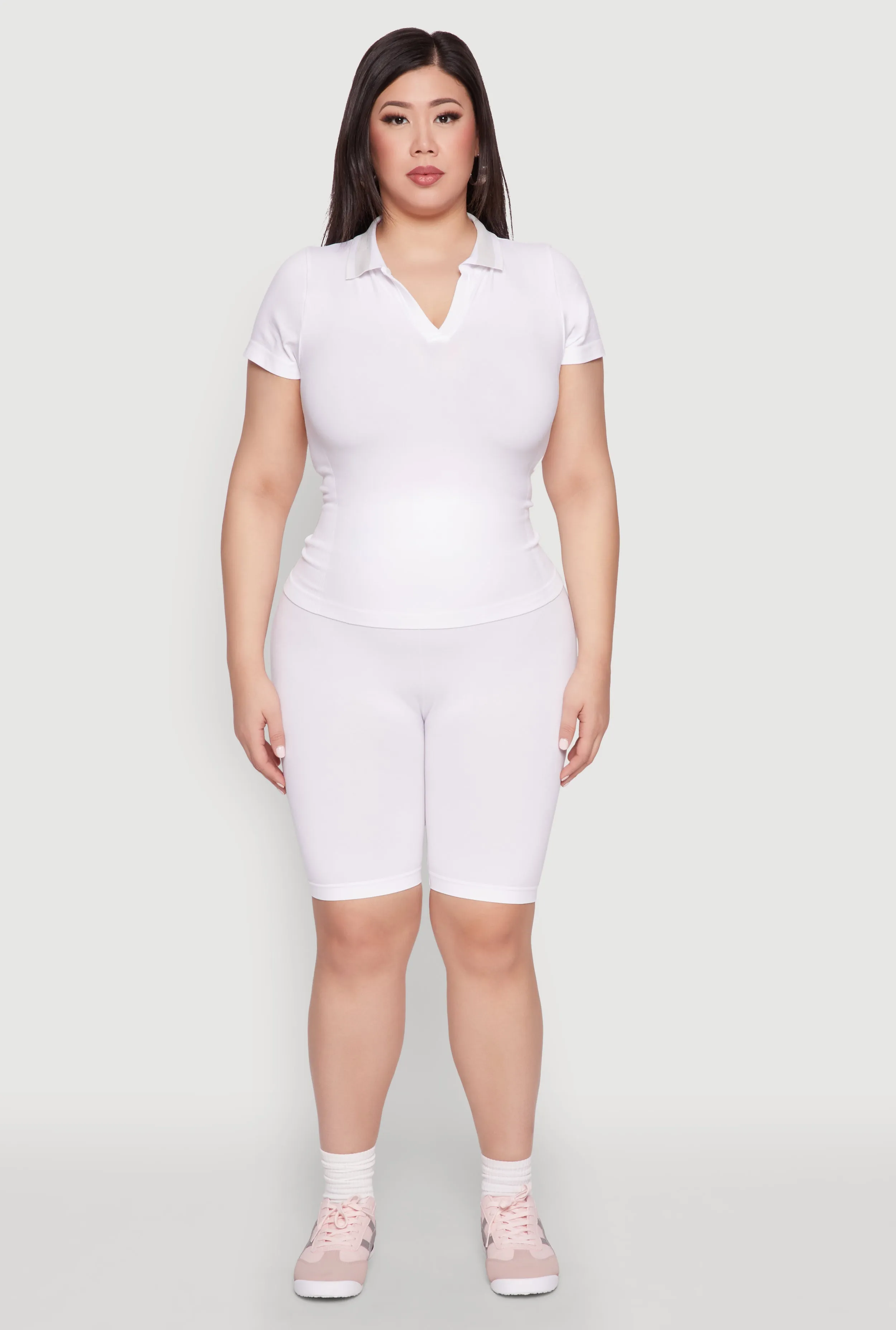 Plus Size High Waisted Biker Shorts sold by Rainbow