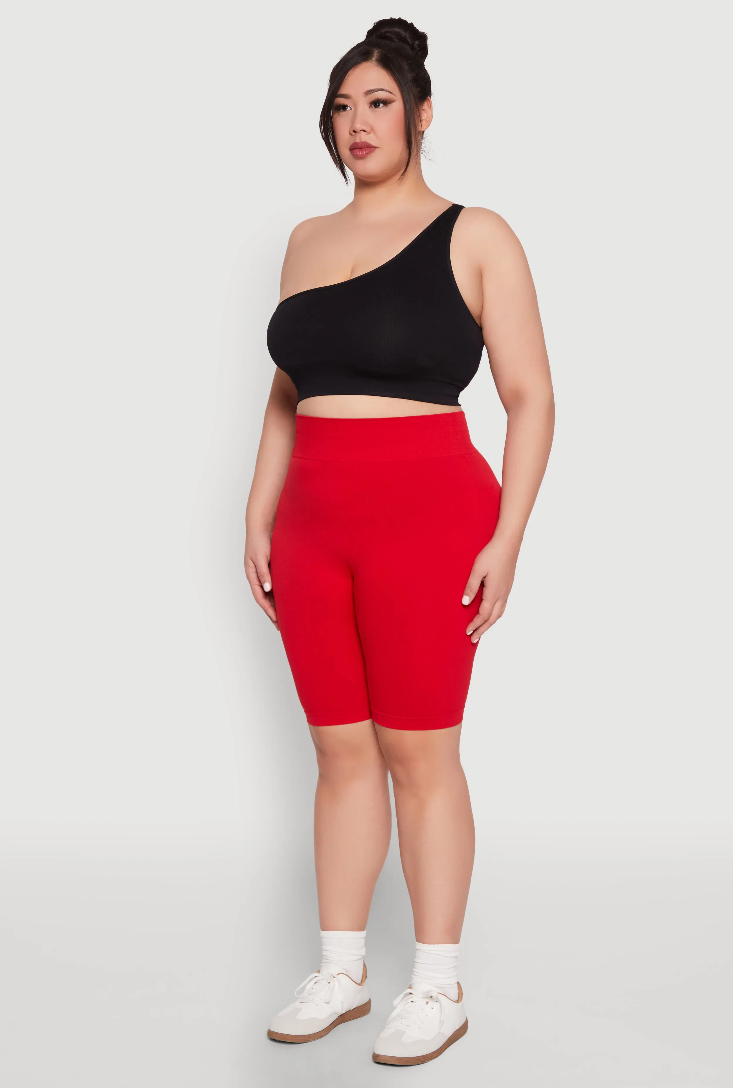 Plus Size High Waist Seamless Biker Shorts sold by Rainbow product image thumbnail 3