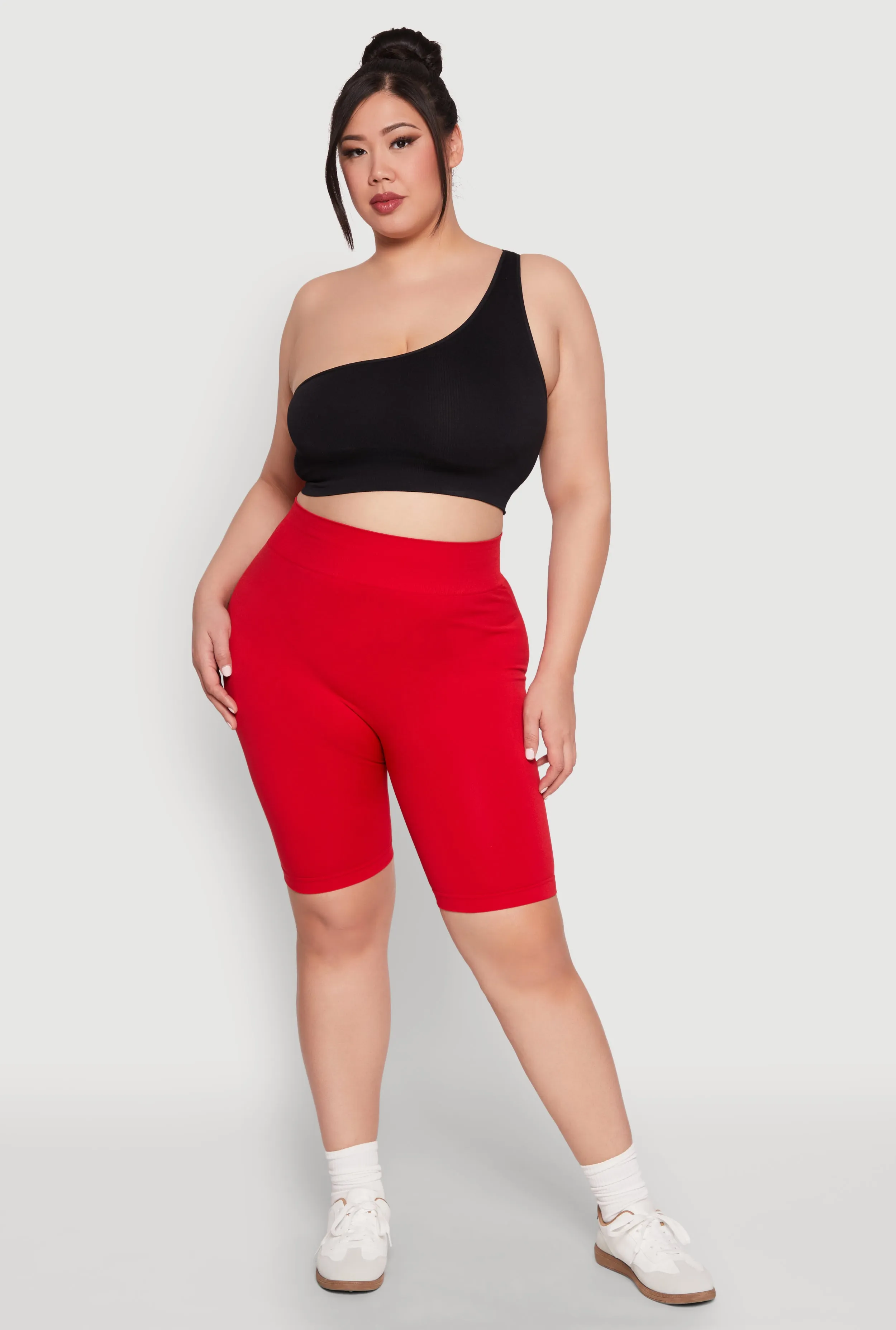 Plus Size High Waist Seamless Biker Shorts sold by Rainbow product image thumbnail 2
