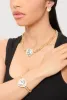Cubic Zirconia Heart Charm Necklace and Bracelet with Stud Earrings sold by Rainbow