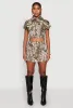 Hunter Camo Print Short Sleeve Cropped Jacket sold by Rainbow