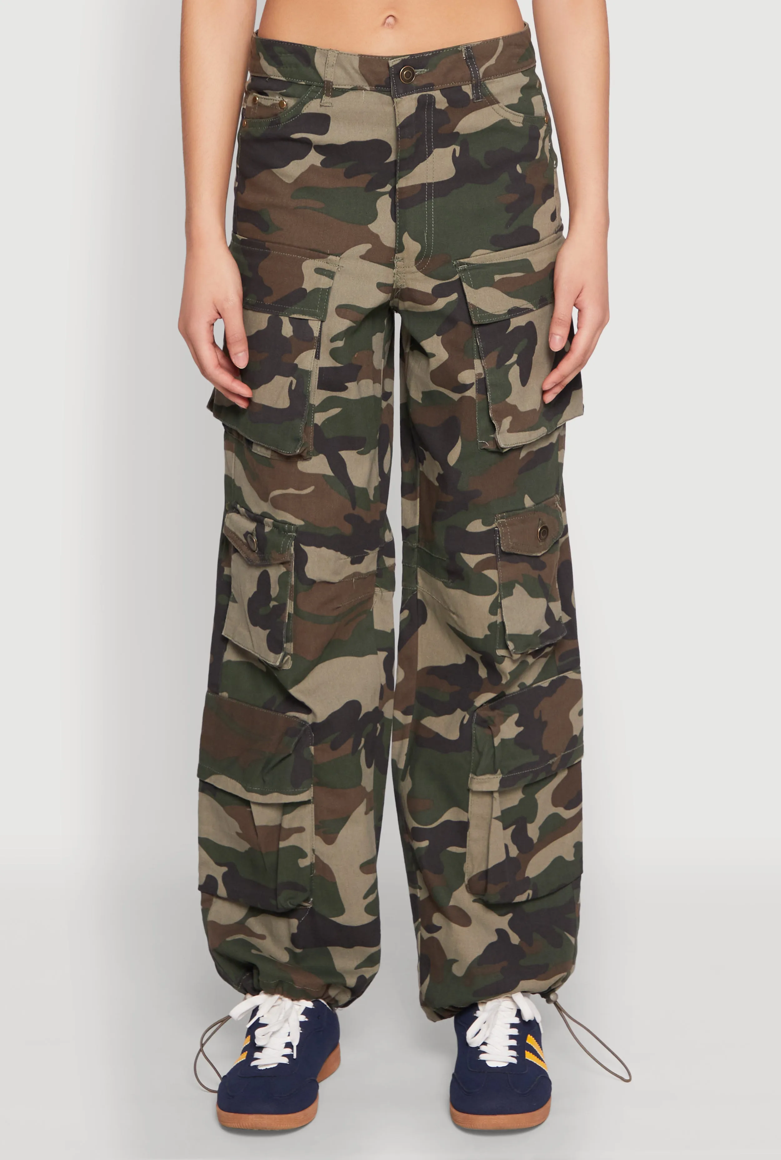 Drawstring Hem Cargo Camouflage Joggers sold by Rainbow product image thumbnail 5