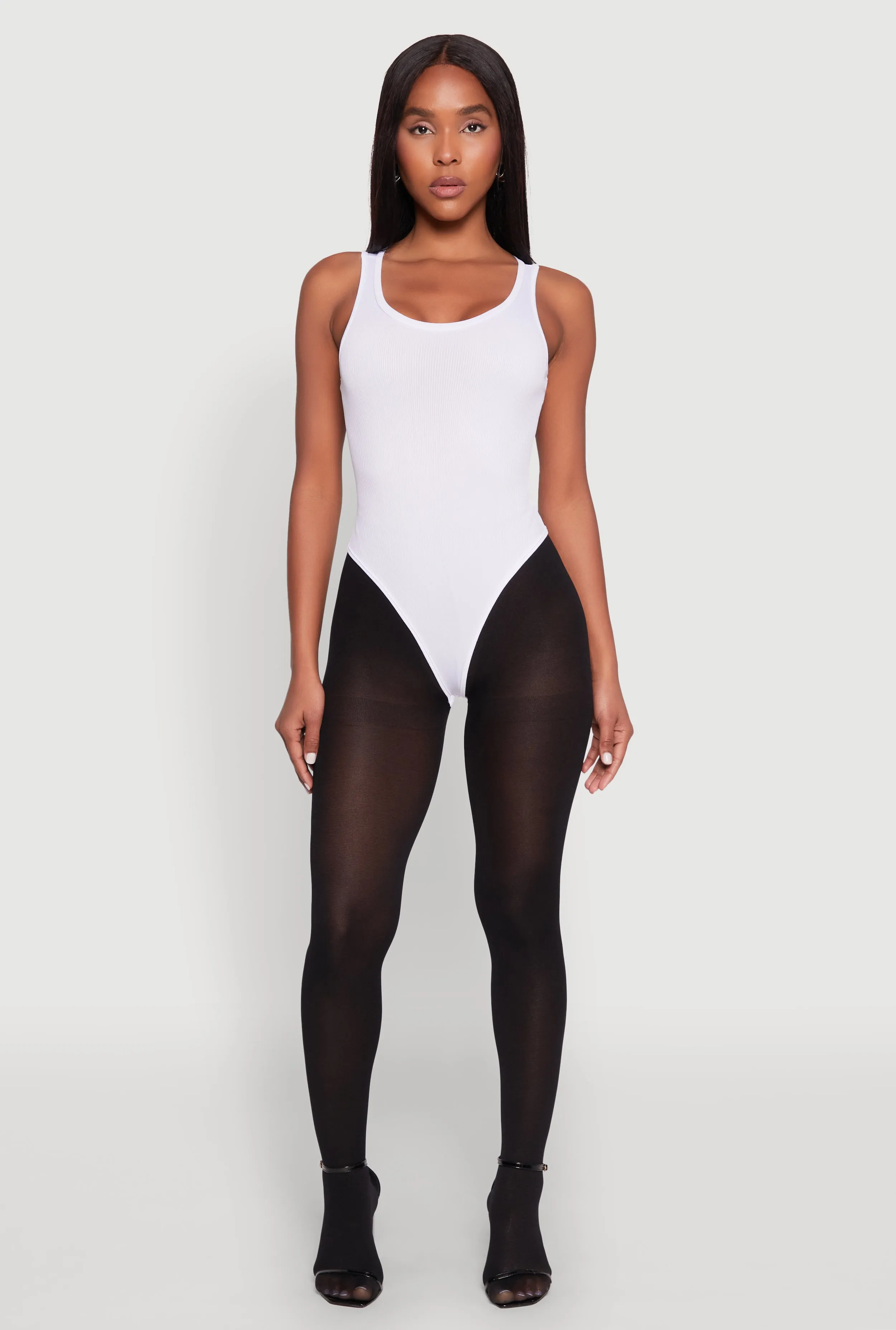 Daisy Basic Ribbed Knit Tank Bodysuit sold by Rainbow product image thumbnail 3