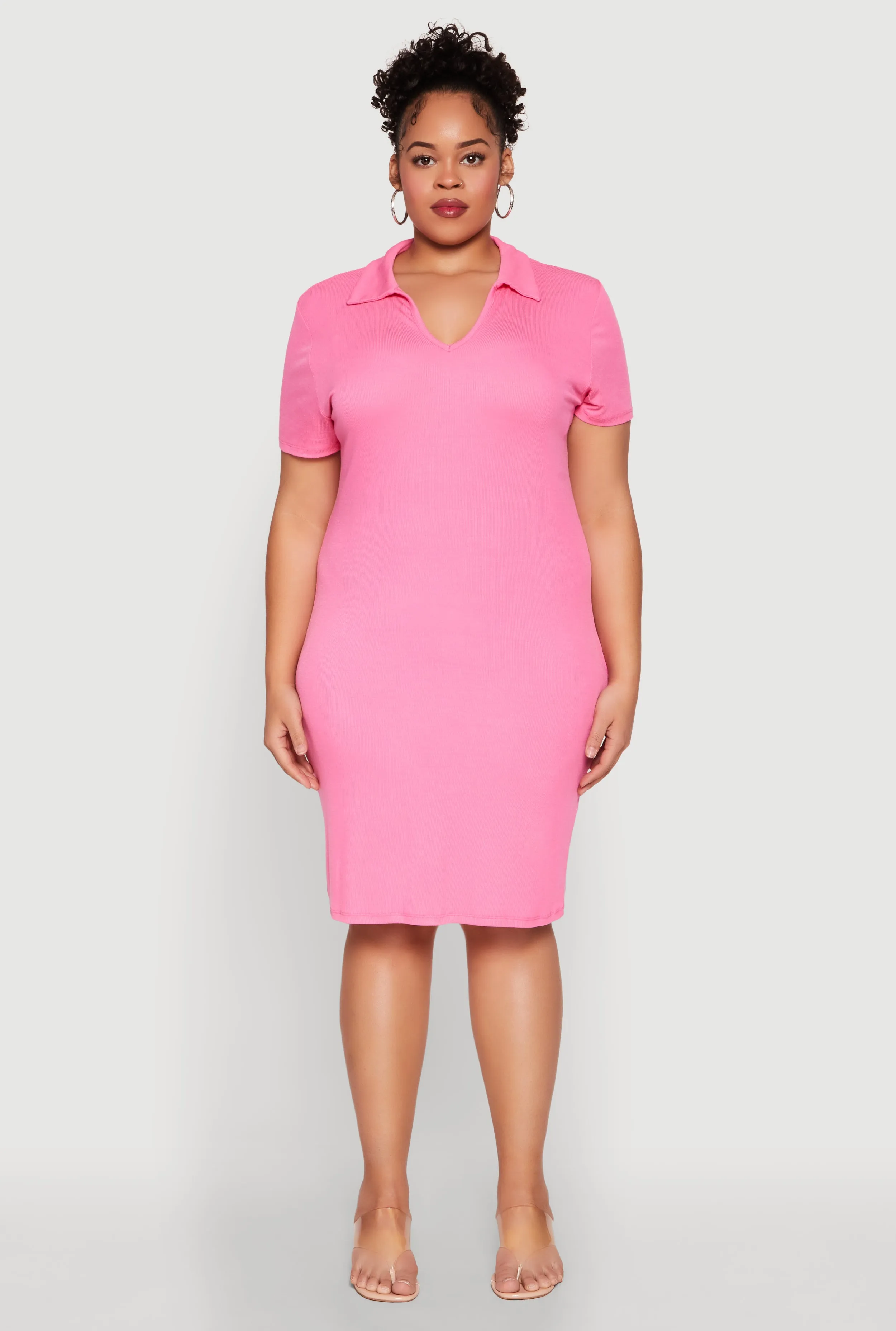 Plus Size Johnny Collar Polo Dress sold by Rainbow