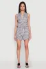 Plisse Printed Pattern Tie Front Shirt sold by Rainbow