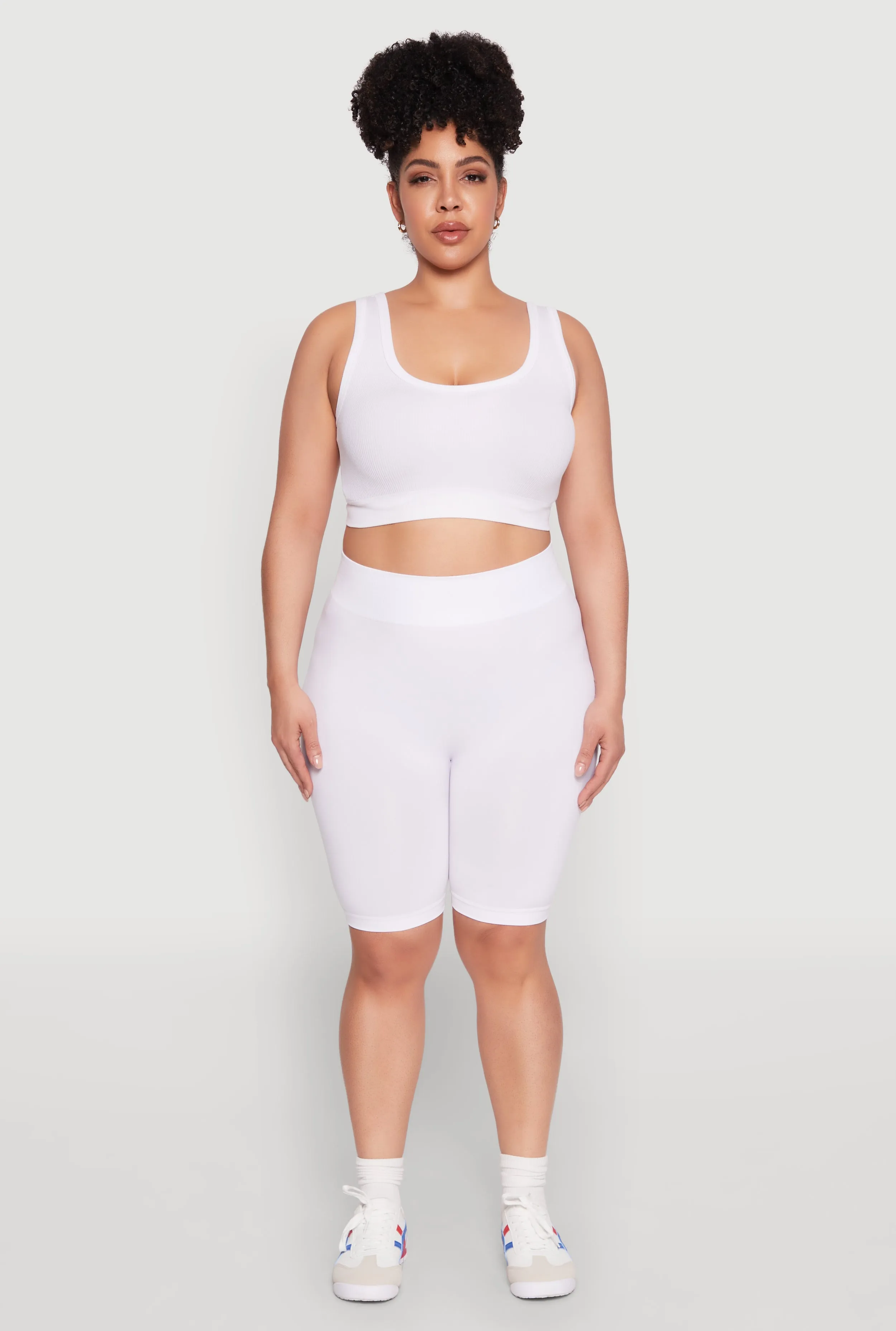 Plus Size High Waist Seamless Biker Shorts sold by Rainbow product image thumbnail 2