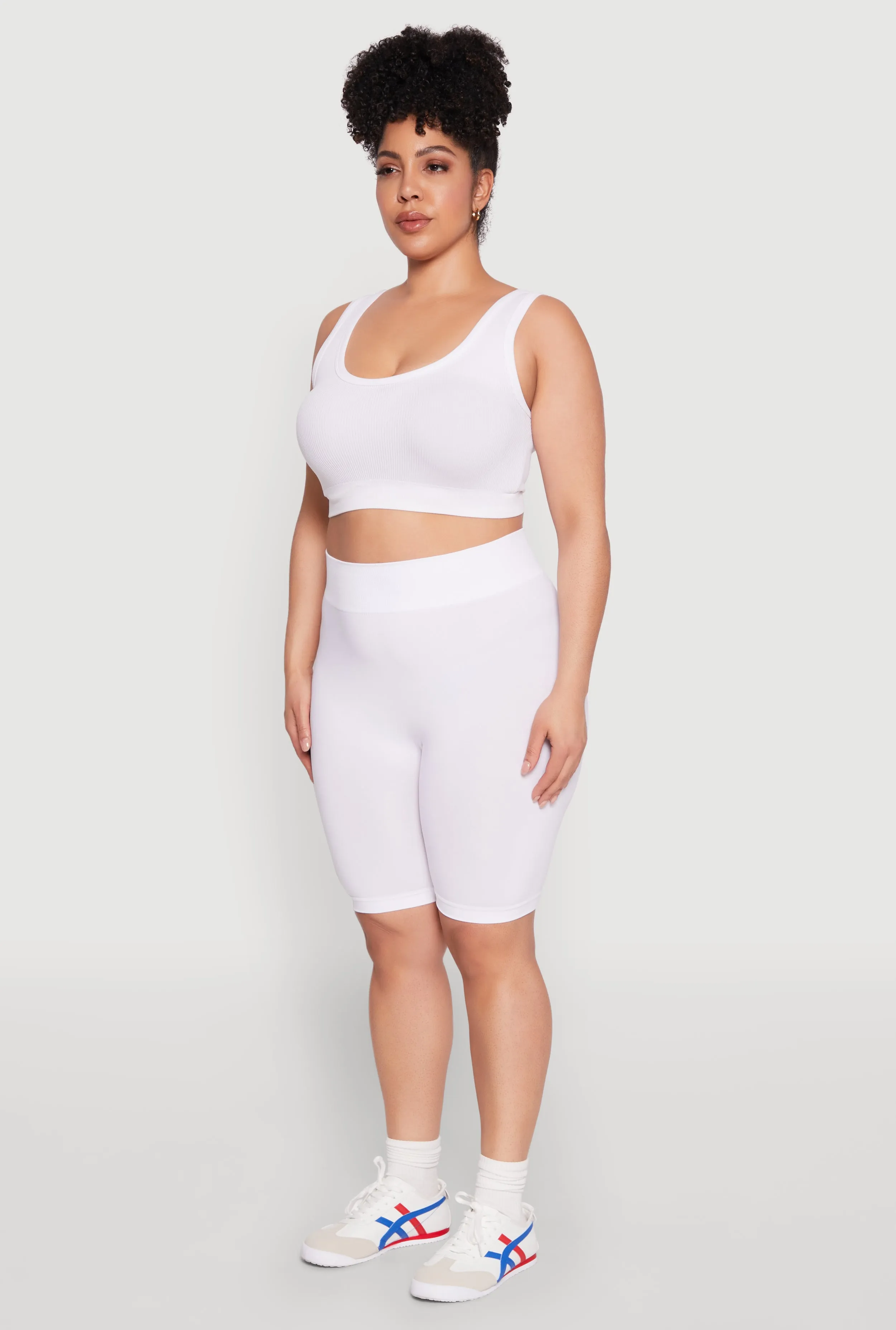 Plus Size High Waist Seamless Biker Shorts sold by Rainbow product image thumbnail 3