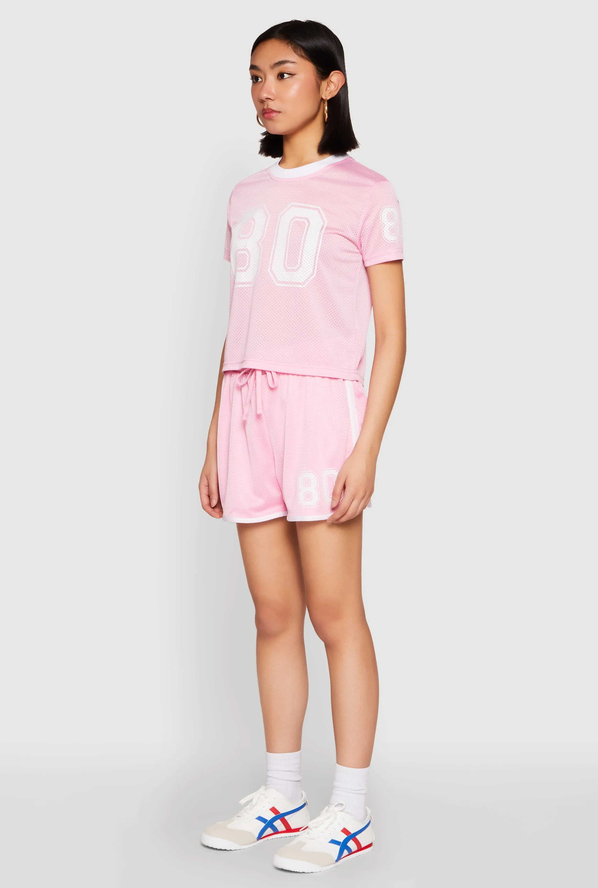 Contrast Trim Graphic Print Mesh Jersey sold by Rainbow product image thumbnail 5