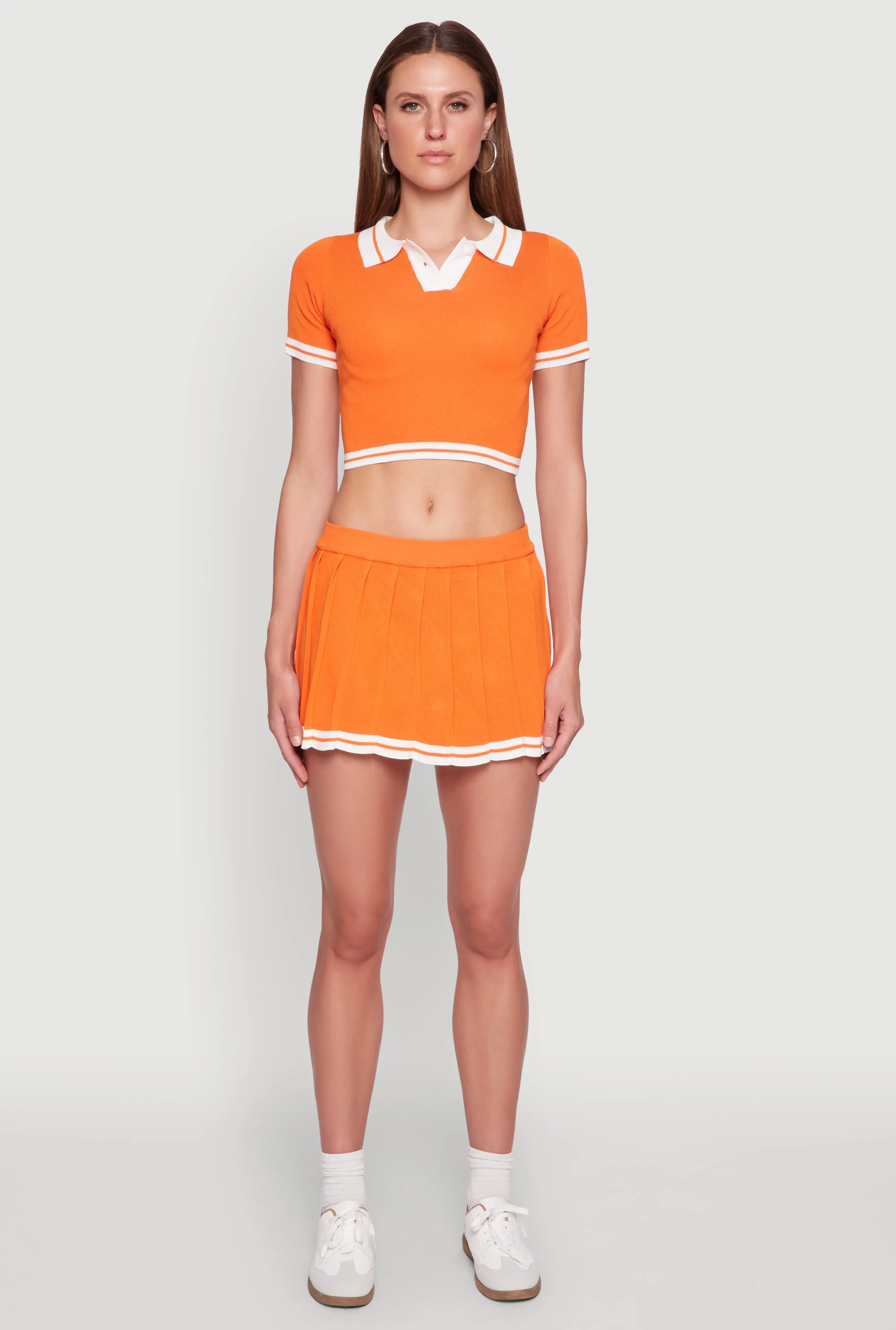 Daisy Varsity Stripe Pleated Skort sold by Rainbow