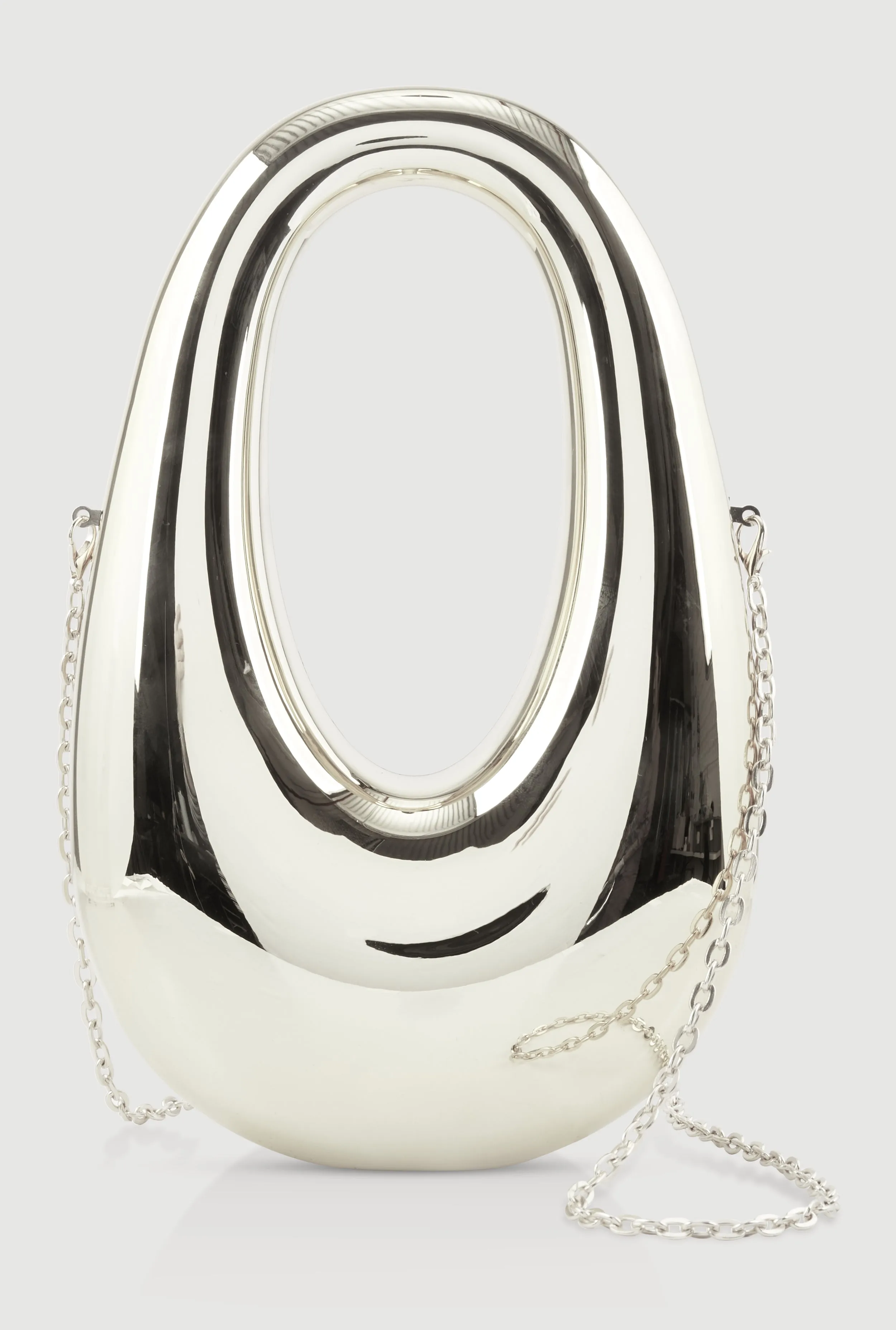 Oval Metallic Handbag sold by Rainbow
