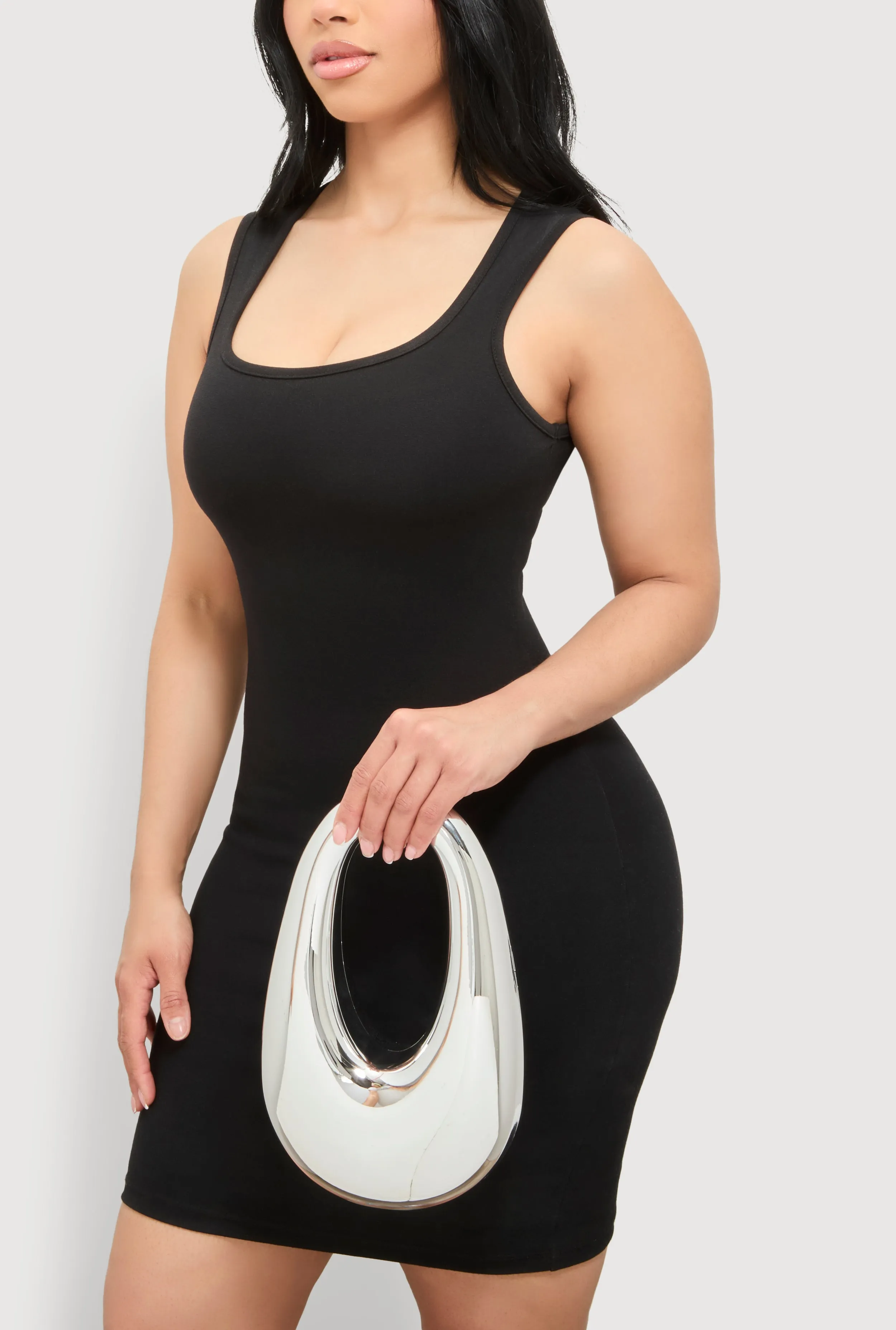 Oval Metallic Handbag sold by Rainbow product image thumbnail 2