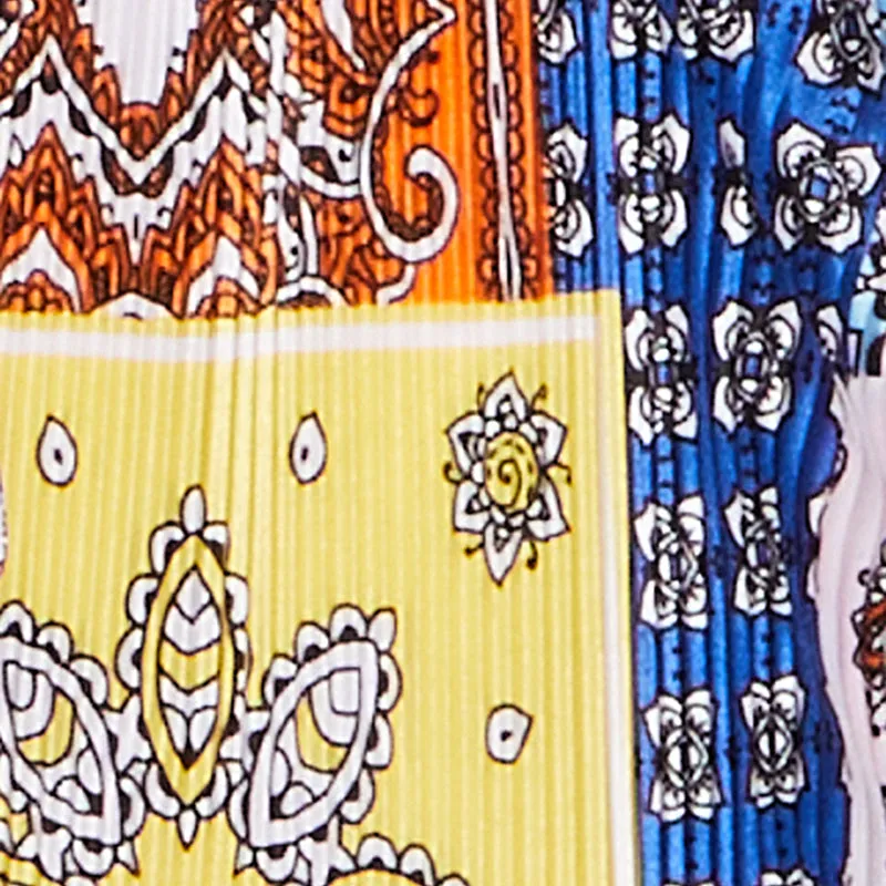 Plisse Printed Pattern Tie Front Shirt sold by Rainbow product image thumbnail 4