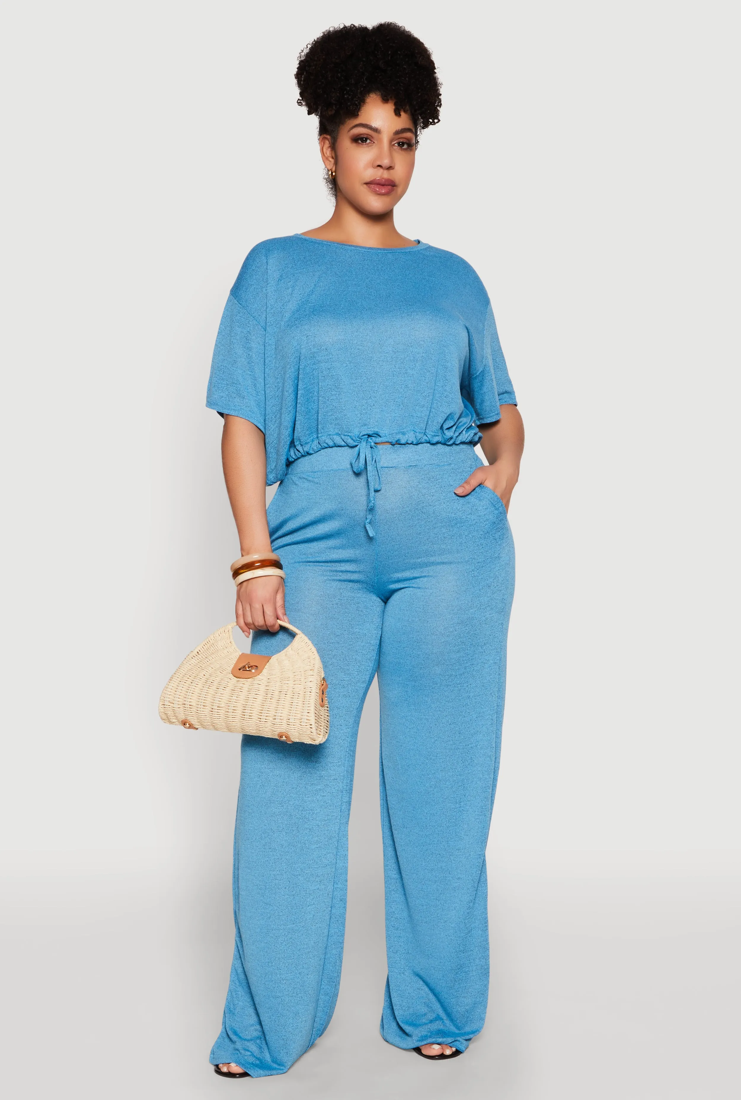 Plus Size Daisy High Waisted Wide Leg Pants sold by Rainbow product image thumbnail 2