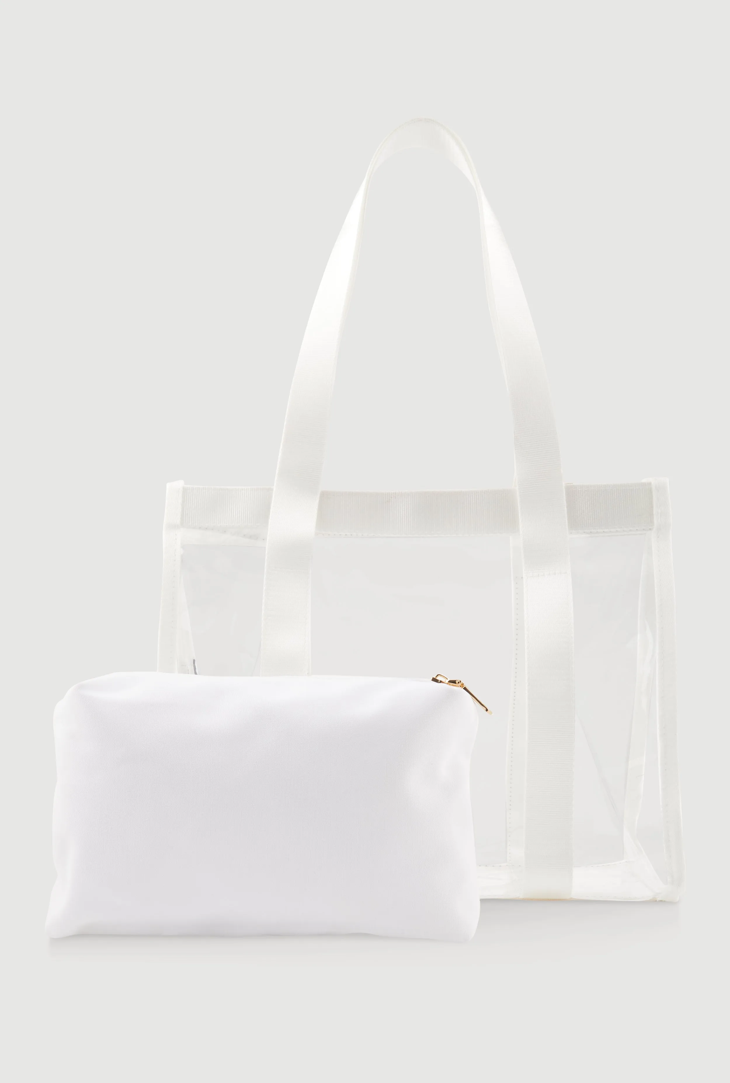 Contrast Trim Clear Tote Bag with Pouch sold by Rainbow product image thumbnail 3