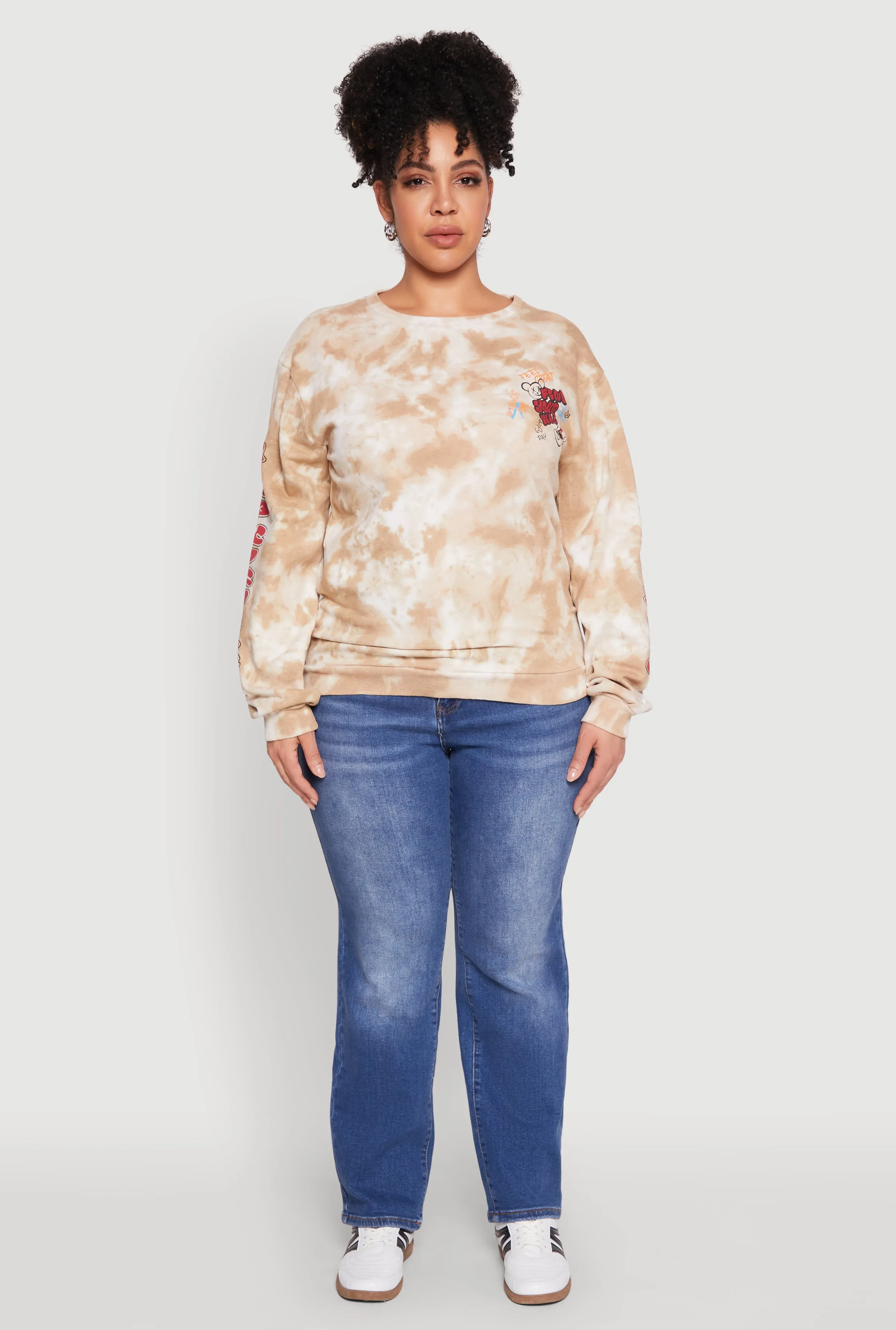 Plus Size Mineral Wash Find Your Way Sweatshirt sold by Rainbow product image thumbnail 3