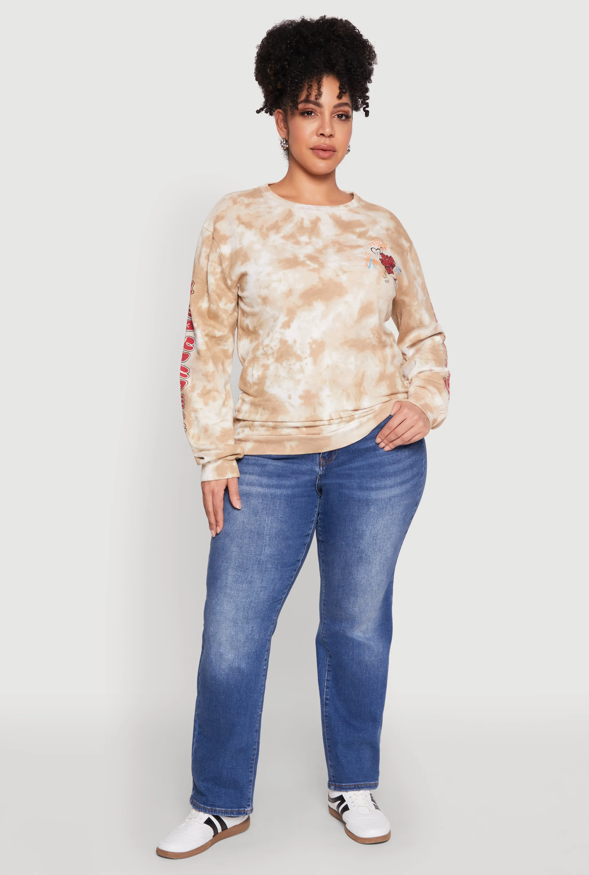 Plus Size Mineral Wash Find Your Way Sweatshirt sold by Rainbow