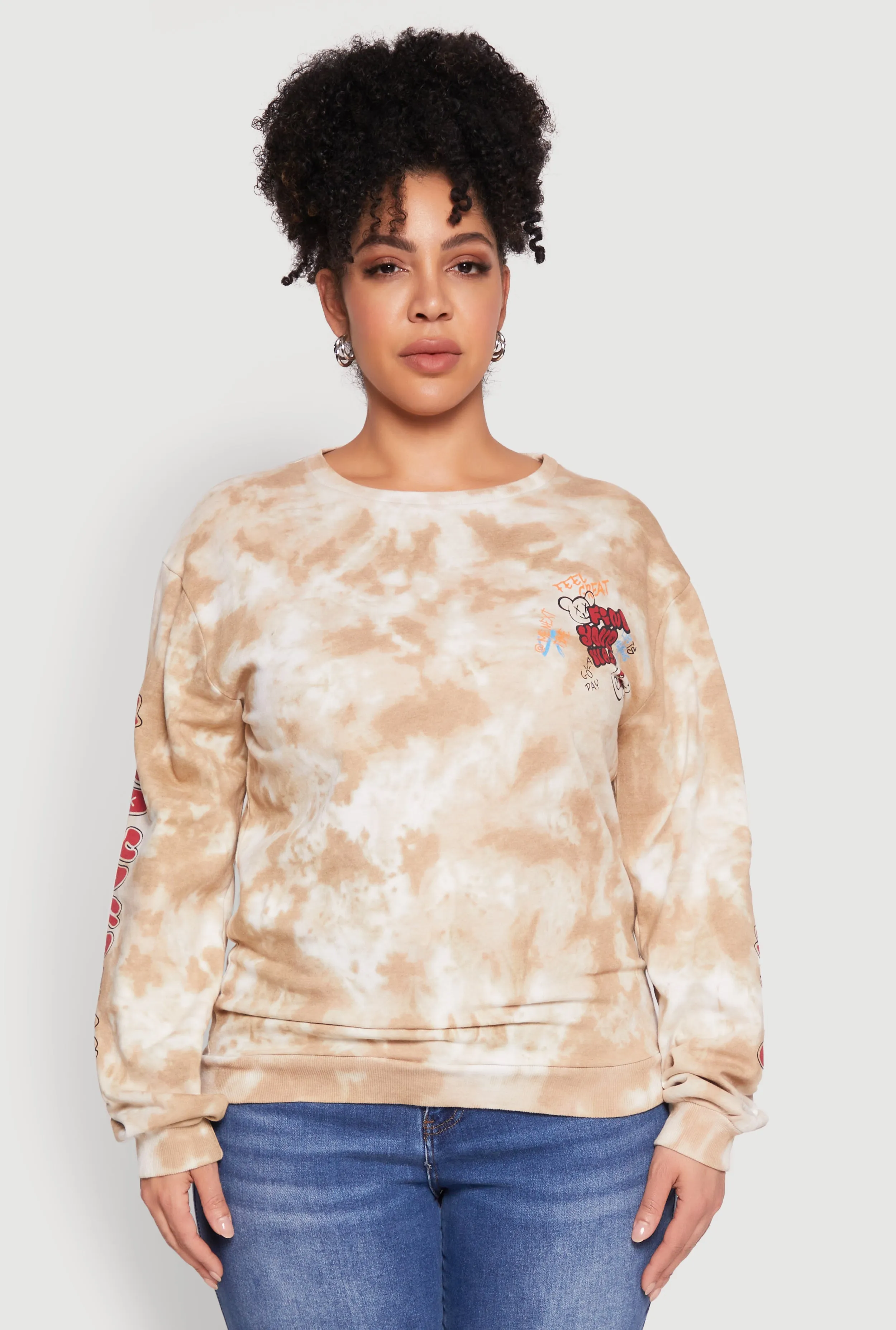 Plus Size Mineral Wash Find Your Way Sweatshirt sold by Rainbow product image thumbnail 2