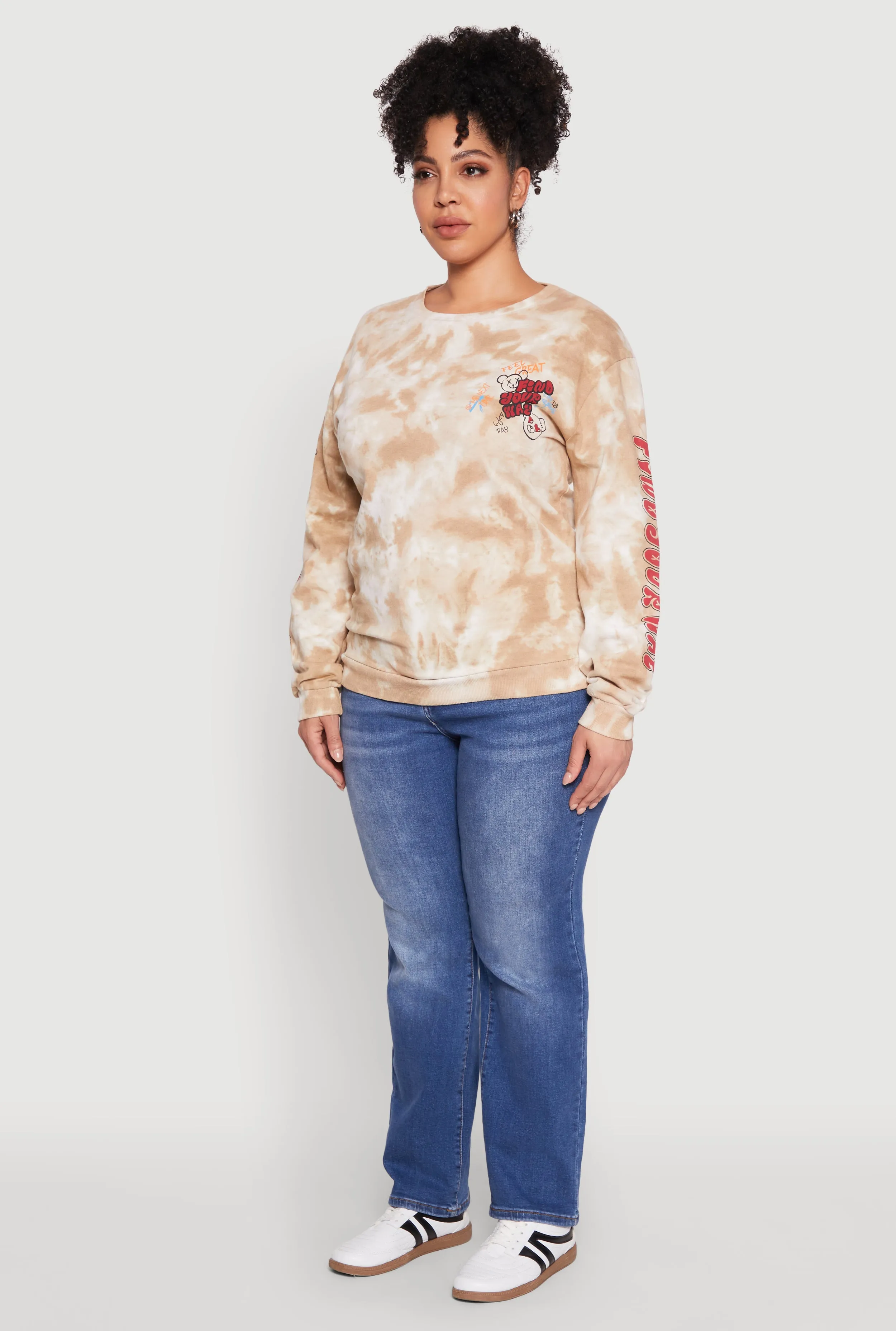 Plus Size Mineral Wash Find Your Way Sweatshirt sold by Rainbow product image thumbnail 5
