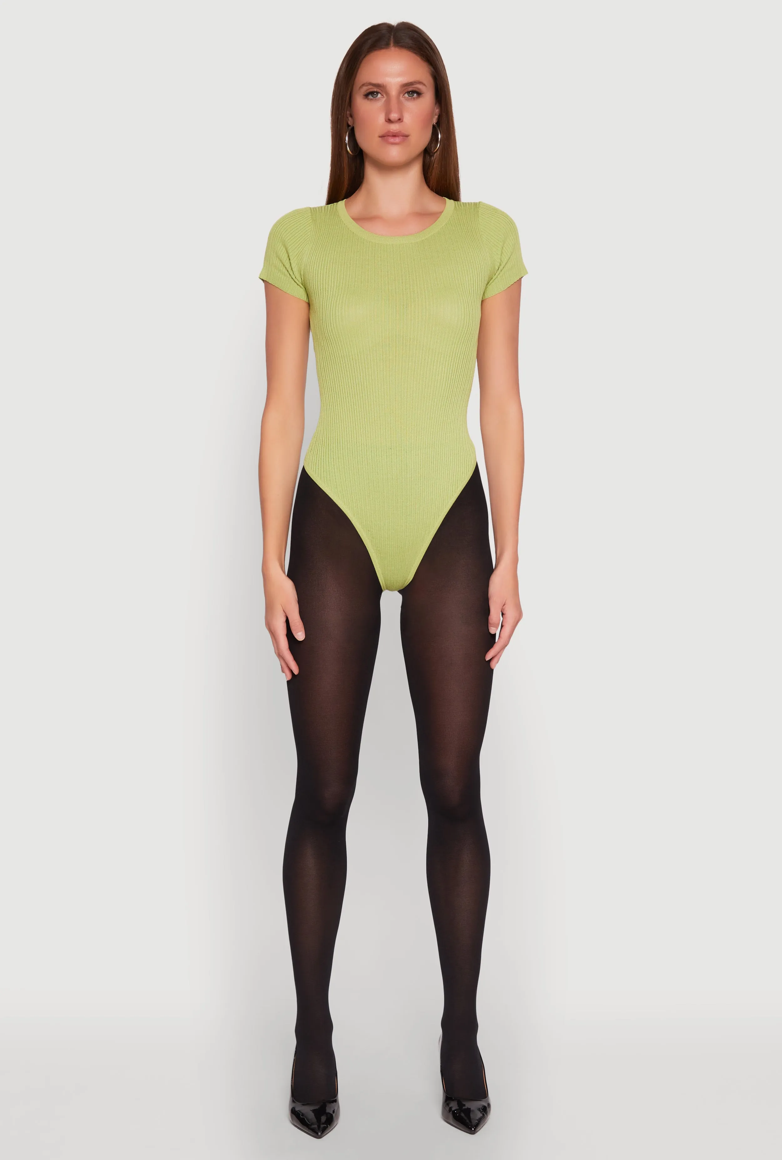 Daisy Rib Knit Crew Neck Bodysuit sold by Rainbow product image thumbnail 3