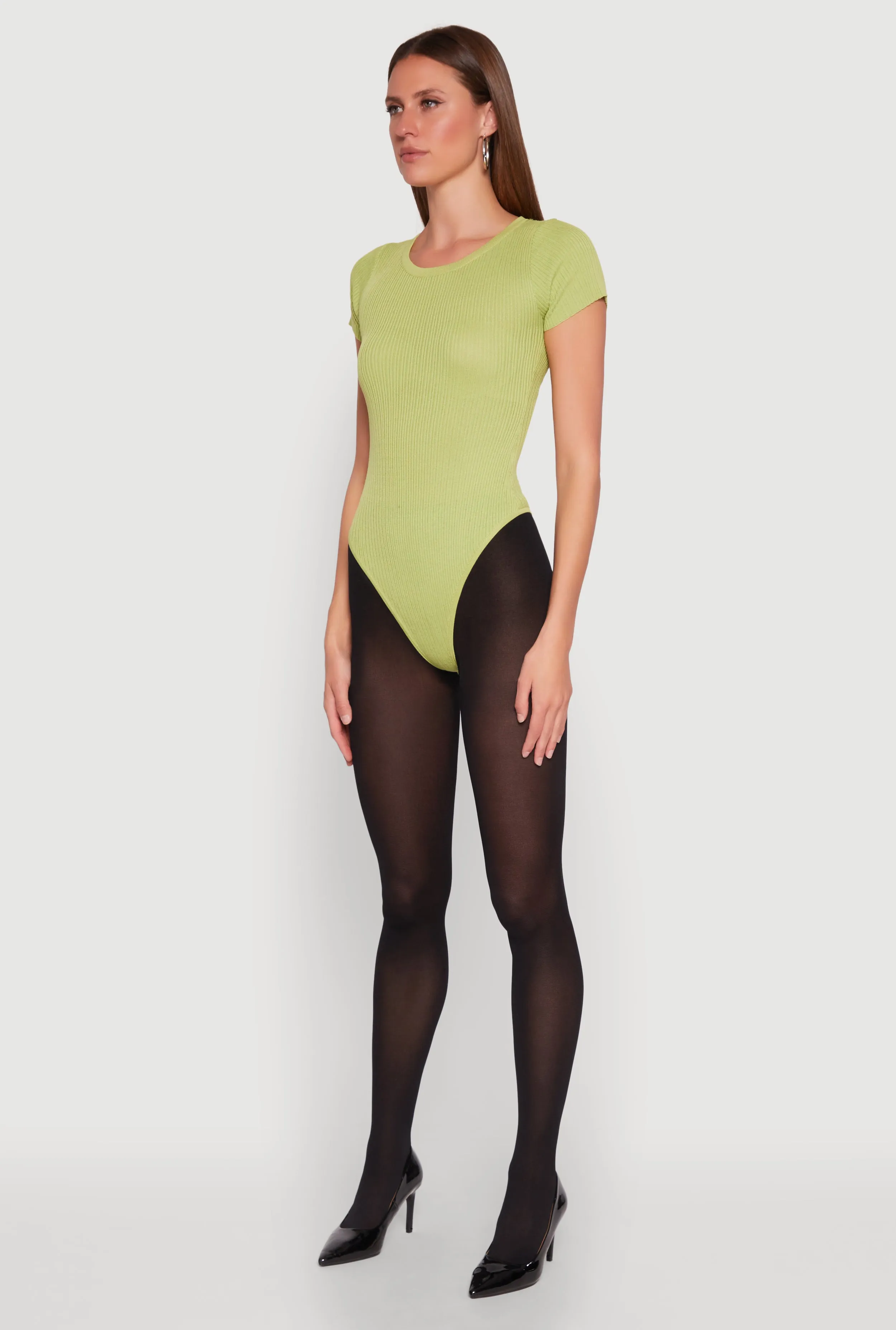 Daisy Rib Knit Crew Neck Bodysuit sold by Rainbow product image thumbnail 5