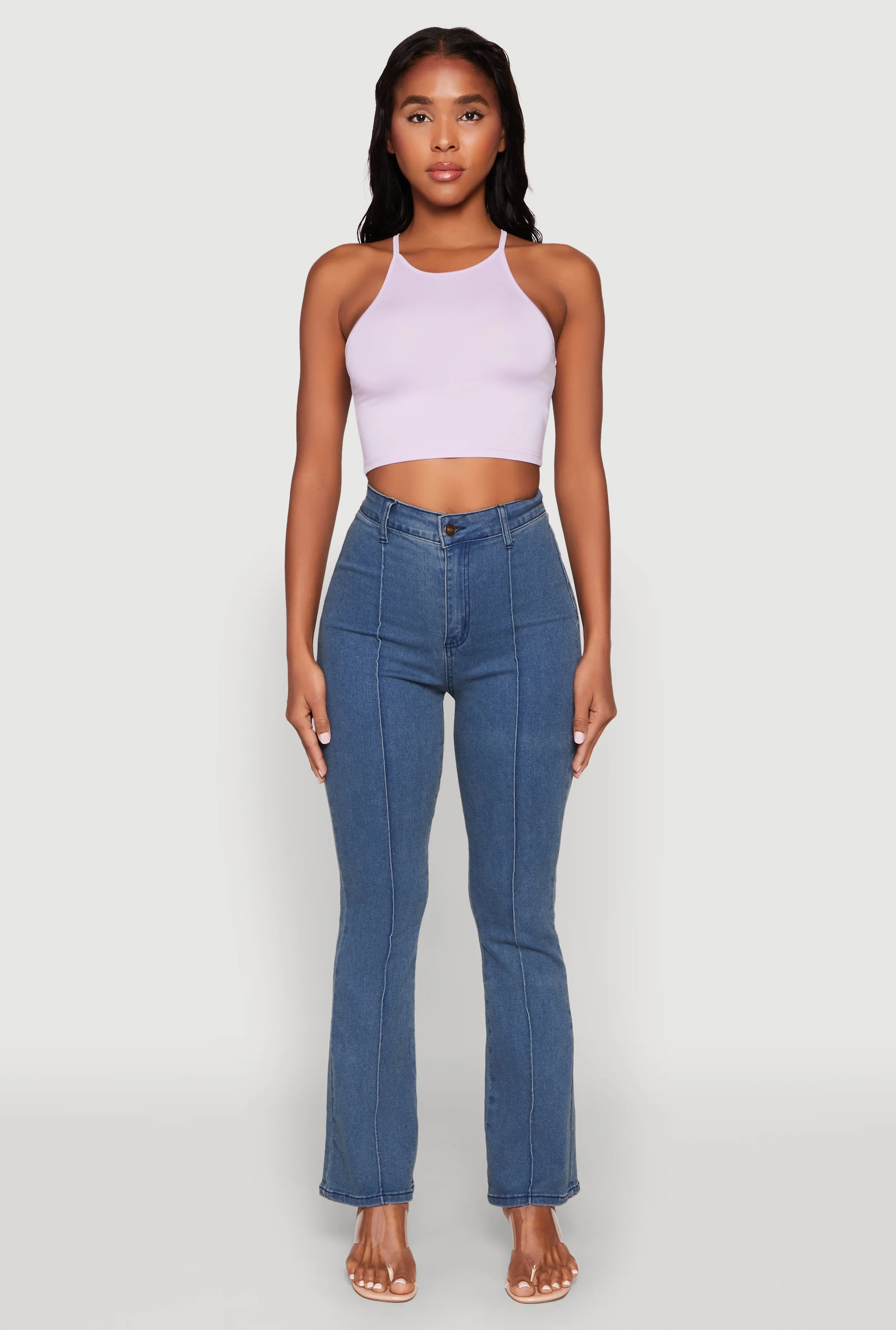 Daisy High Neck Cropped Tank Top sold by Rainbow product image thumbnail 3