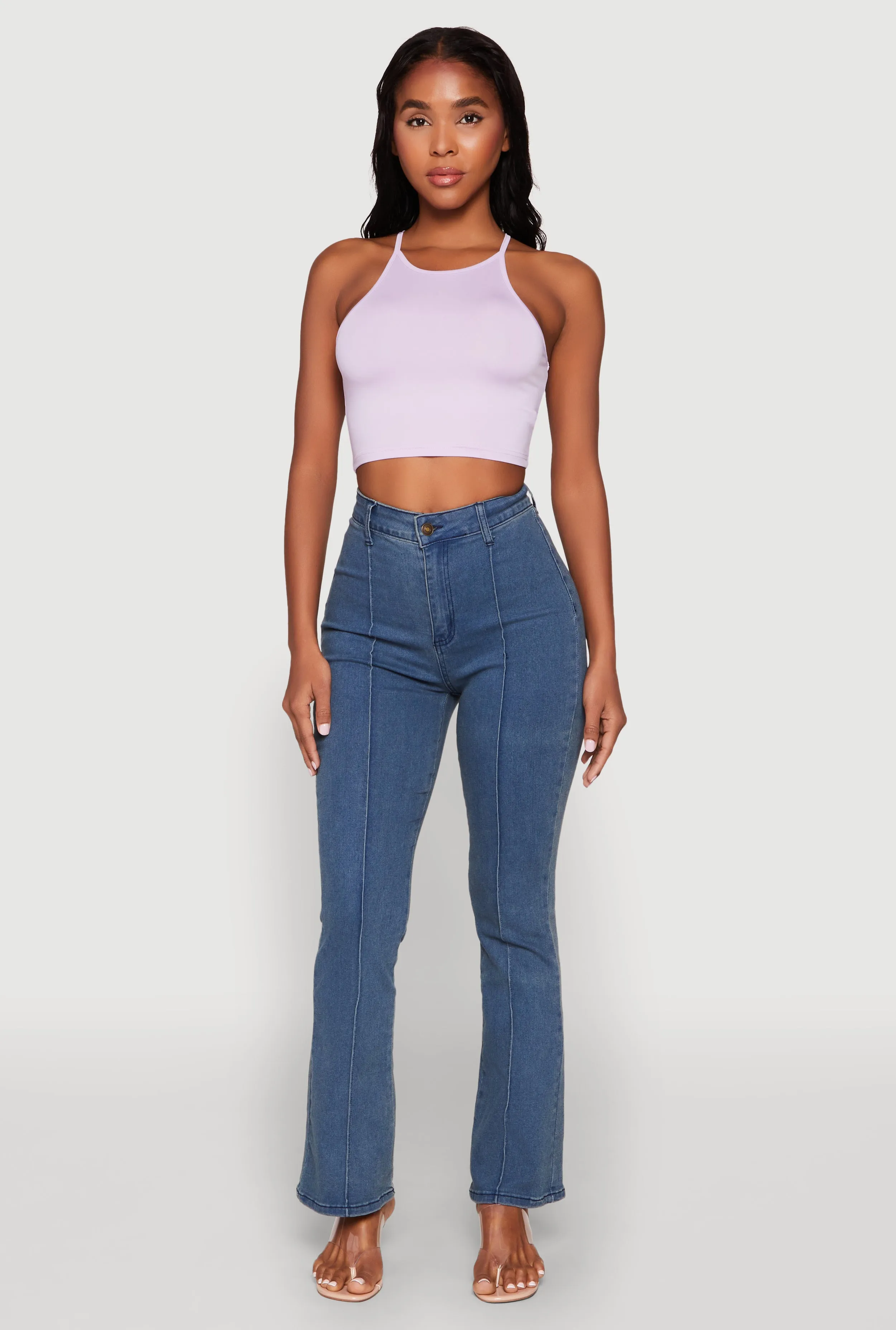 Daisy High Neck Cropped Tank Top sold by Rainbow