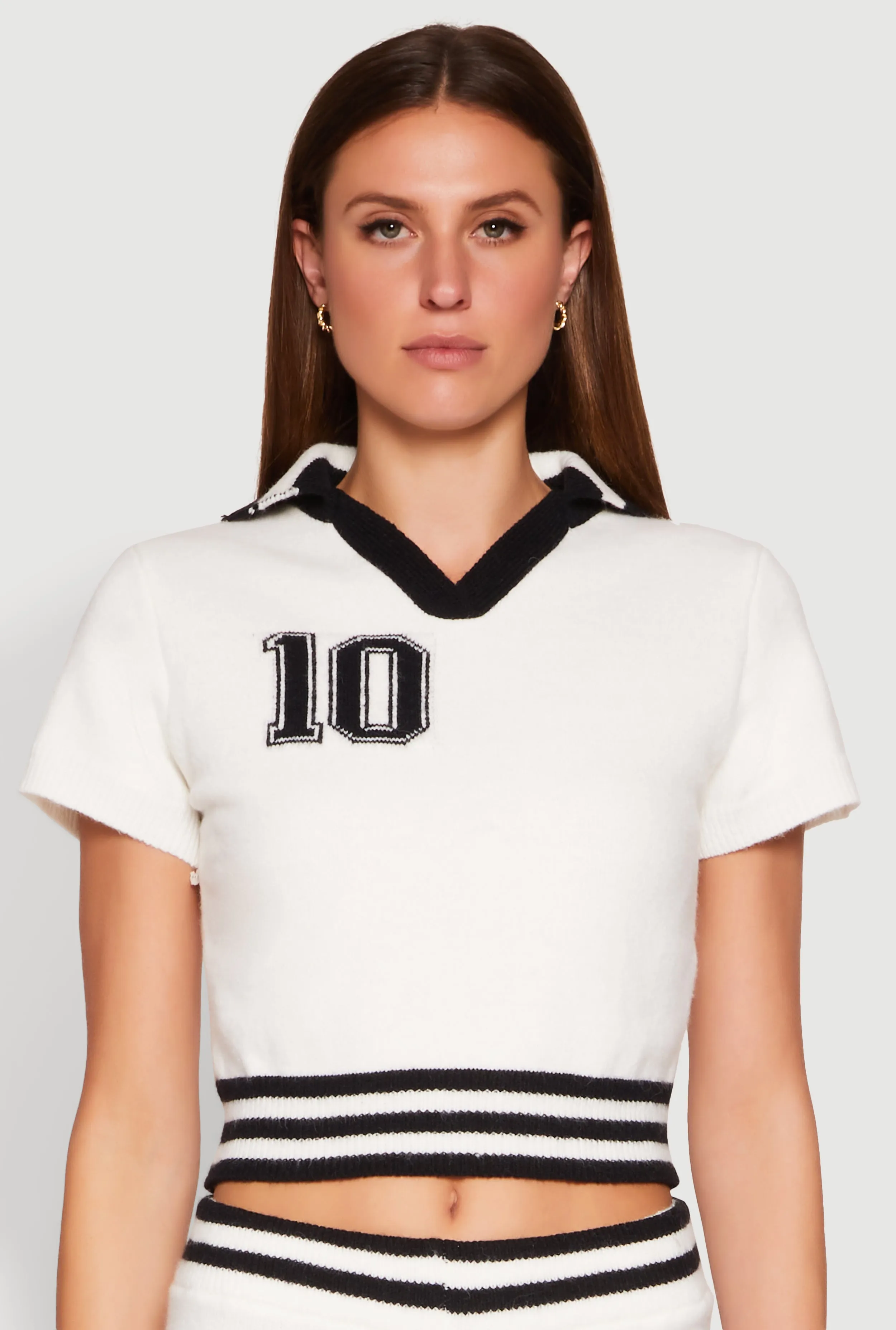 Daisy 10 Varsity Stripe Polo Shirt sold by Rainbow