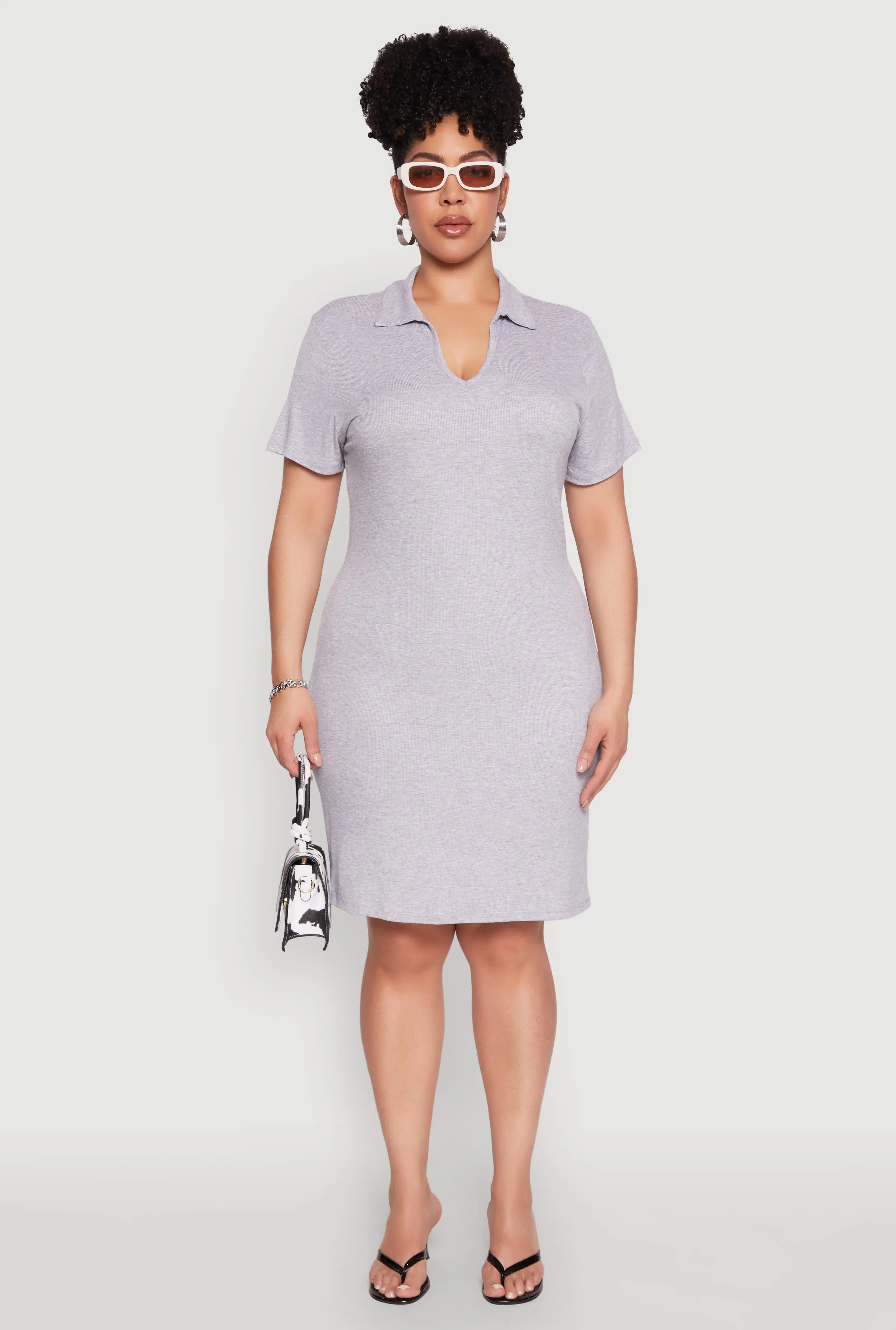 Plus Size Johnny Collar Polo Dress sold by Rainbow