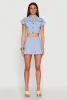 Hyperstretch Pinstripe Short Sleeve Cropped Jacket sold by Rainbow
