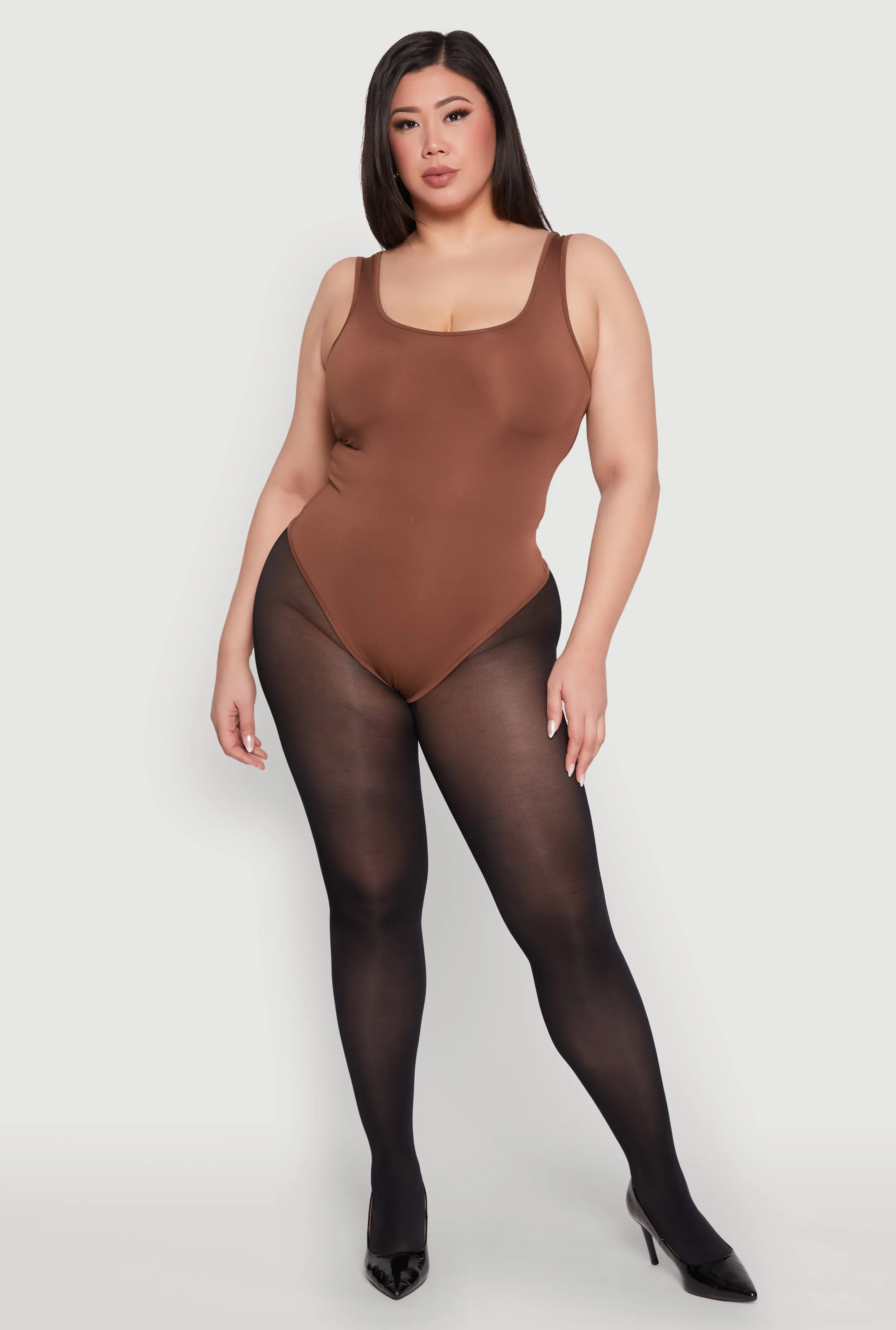 Plus Size Daisy Sleeveless Bodysuit sold by Rainbow