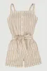 Girls Striped Cargo Pocket Romper sold by Rainbow