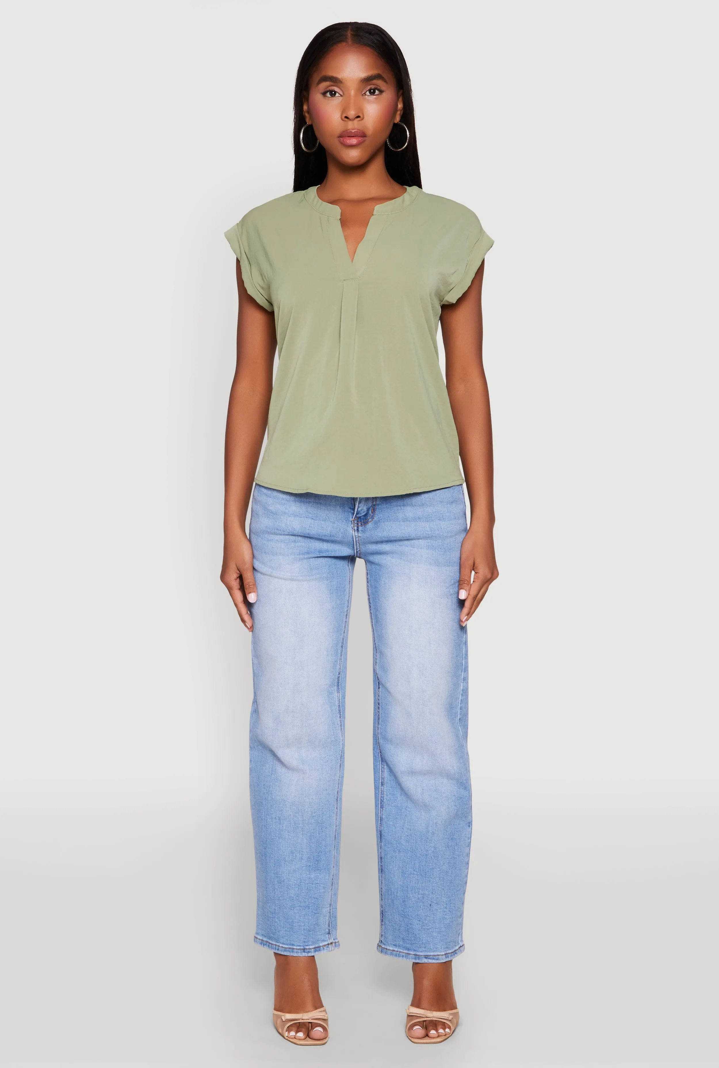 Iris Airy Notch Neck Blouse sold by Rainbow product image thumbnail 3