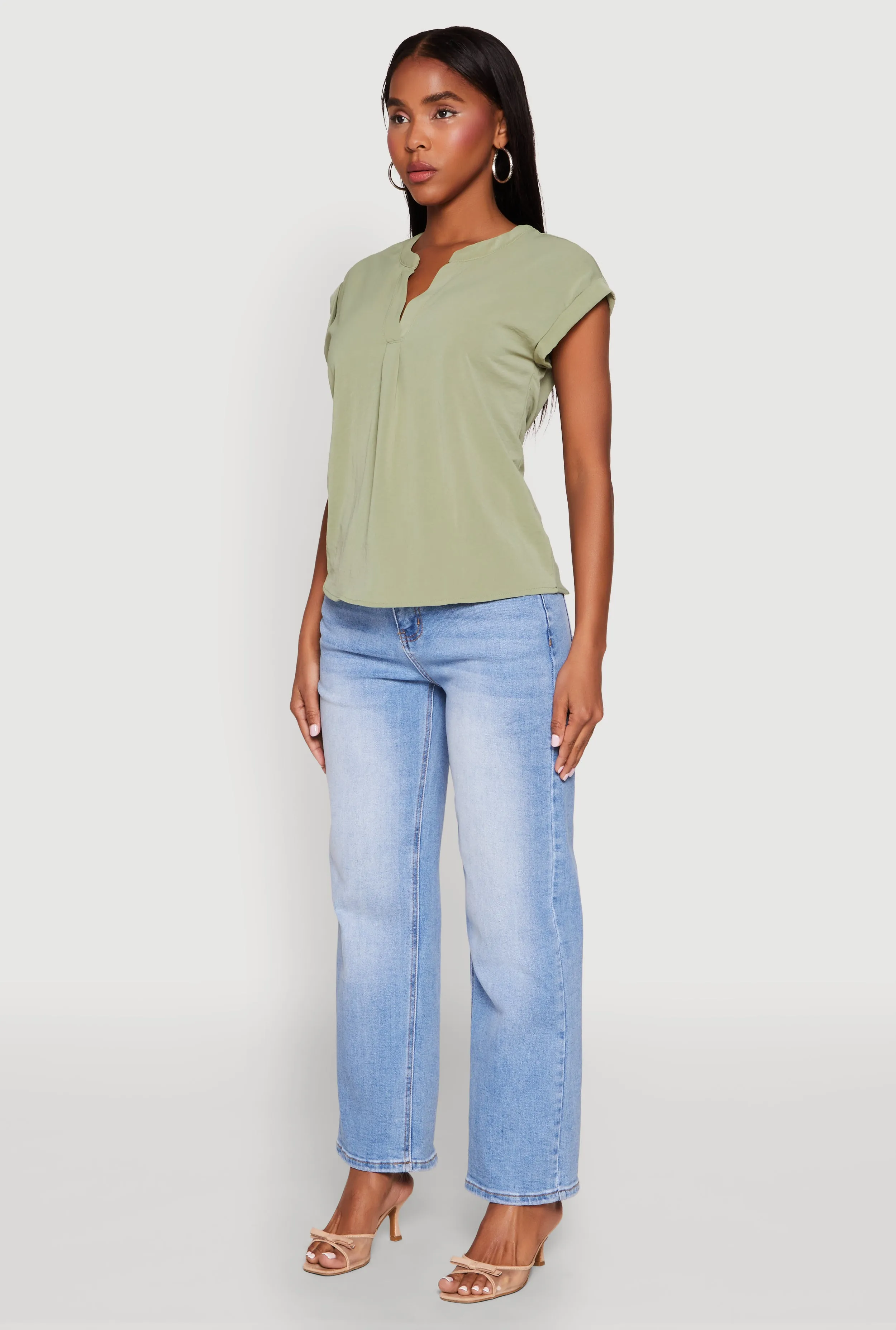 Iris Airy Notch Neck Blouse sold by Rainbow product image thumbnail 5