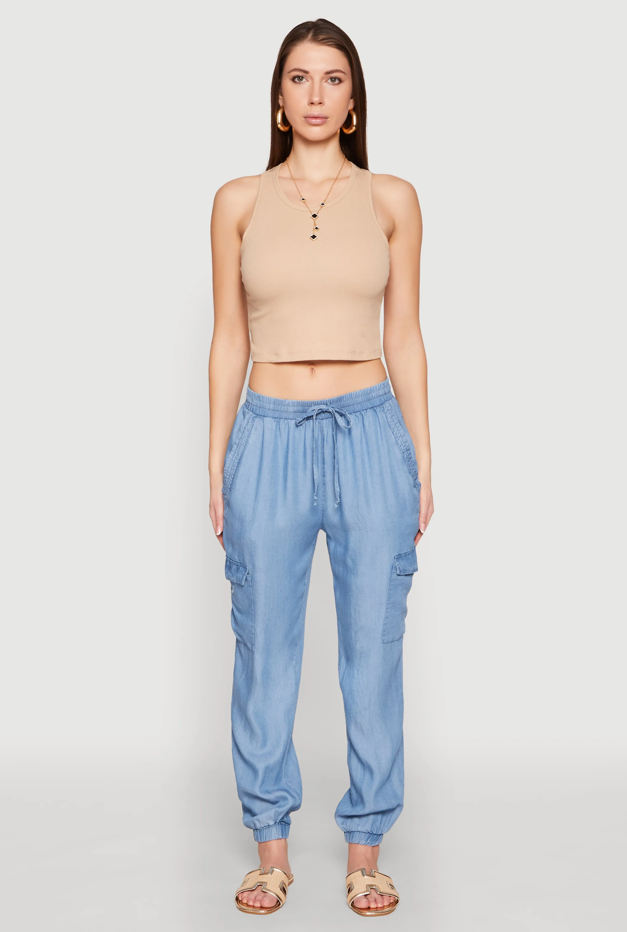 Chambray Cargo Joggers sold by Rainbow product image thumbnail 2