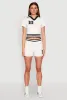Daisy 10 Varsity Stripe Shorts sold by Rainbow