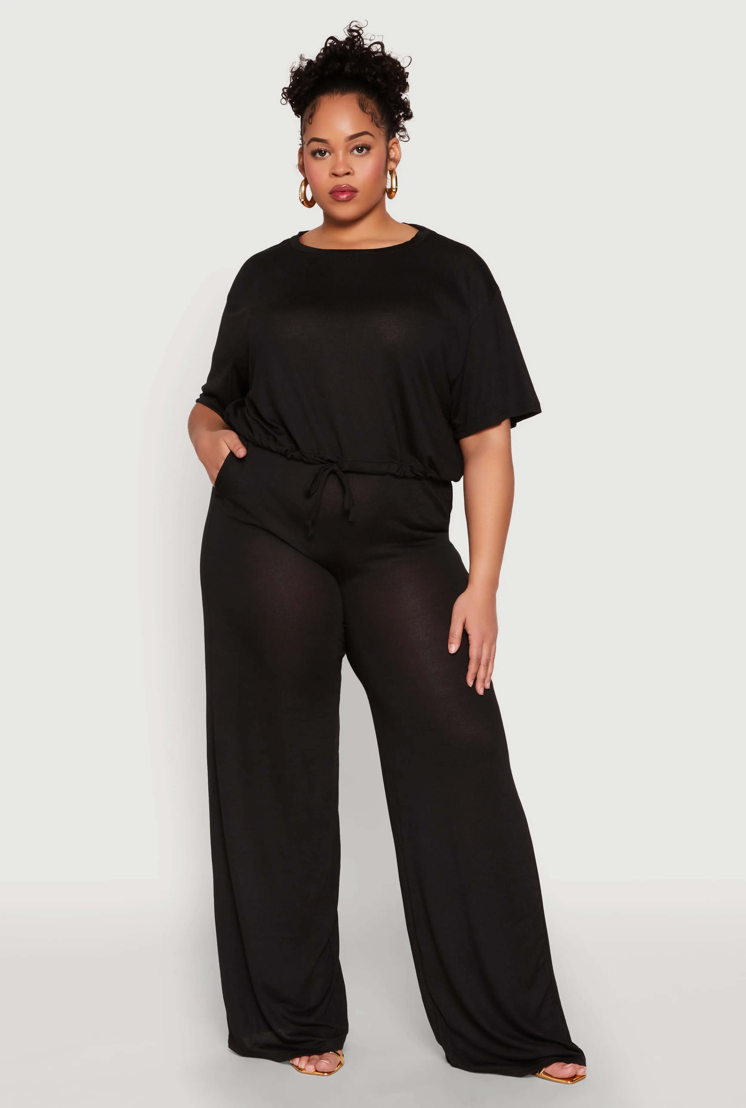 Plus Size Daisy High Waisted Wide Leg Pants sold by Rainbow product image thumbnail 2