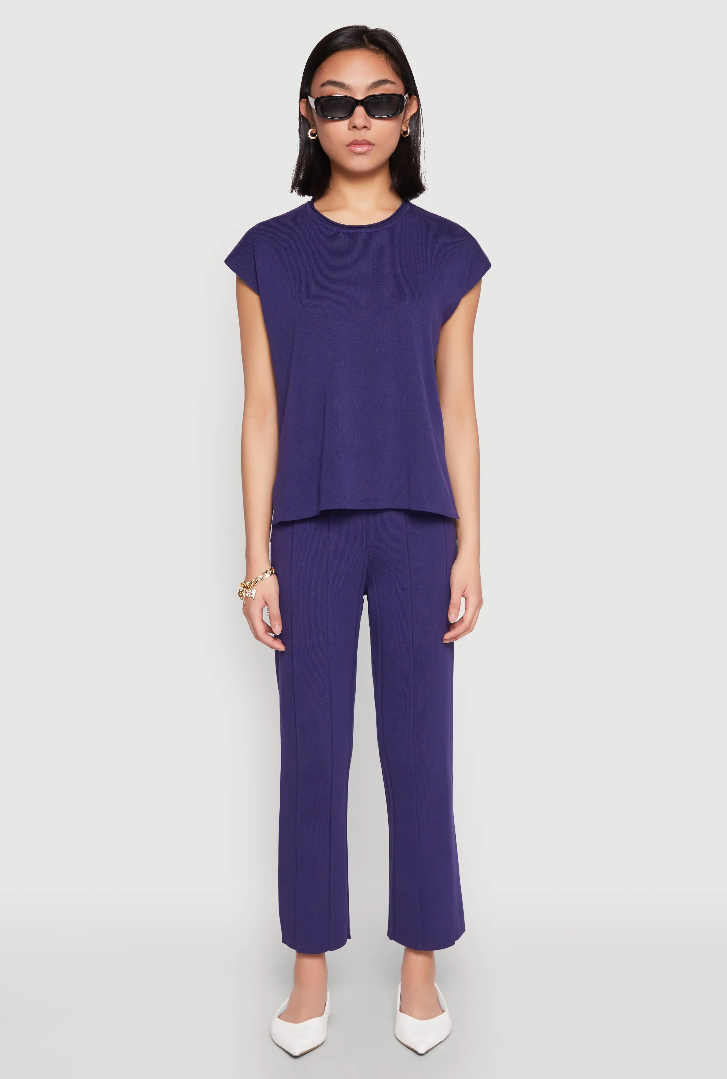 Daisy Knitted Pintuck Pants sold by Rainbow