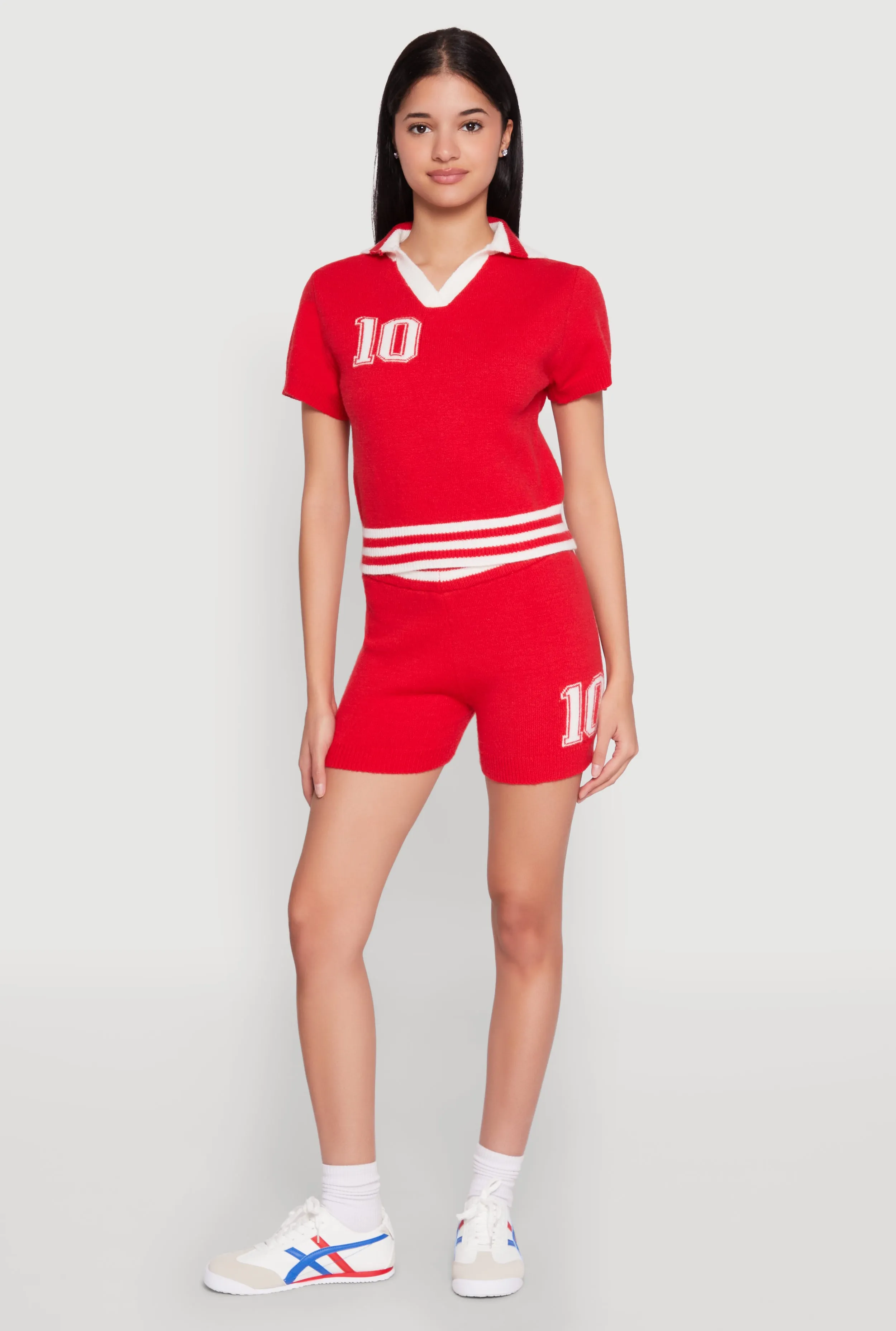 Daisy 10 Varsity Stripe Shorts sold by Rainbow product image thumbnail 2